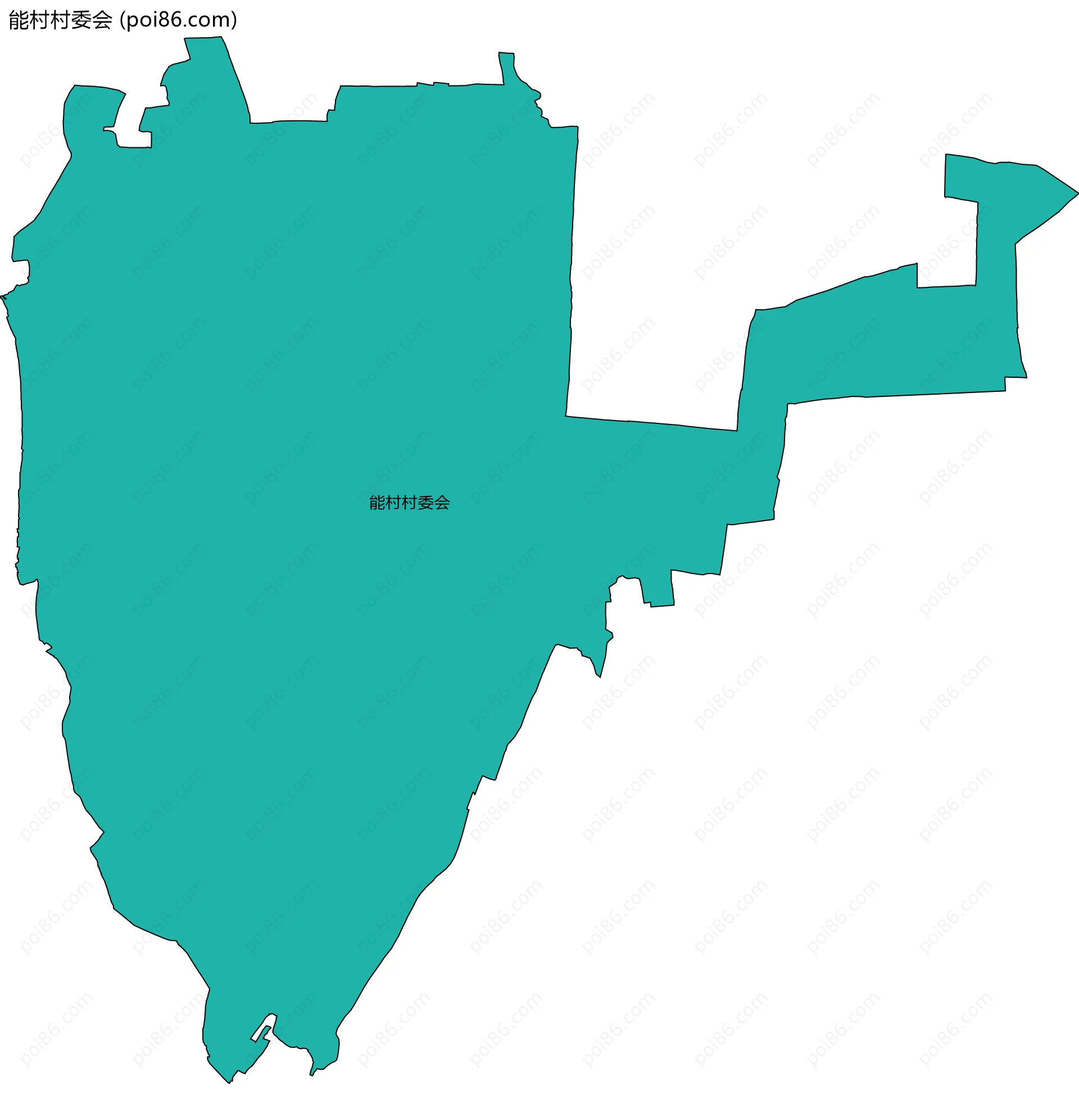 能村村委会边界地图