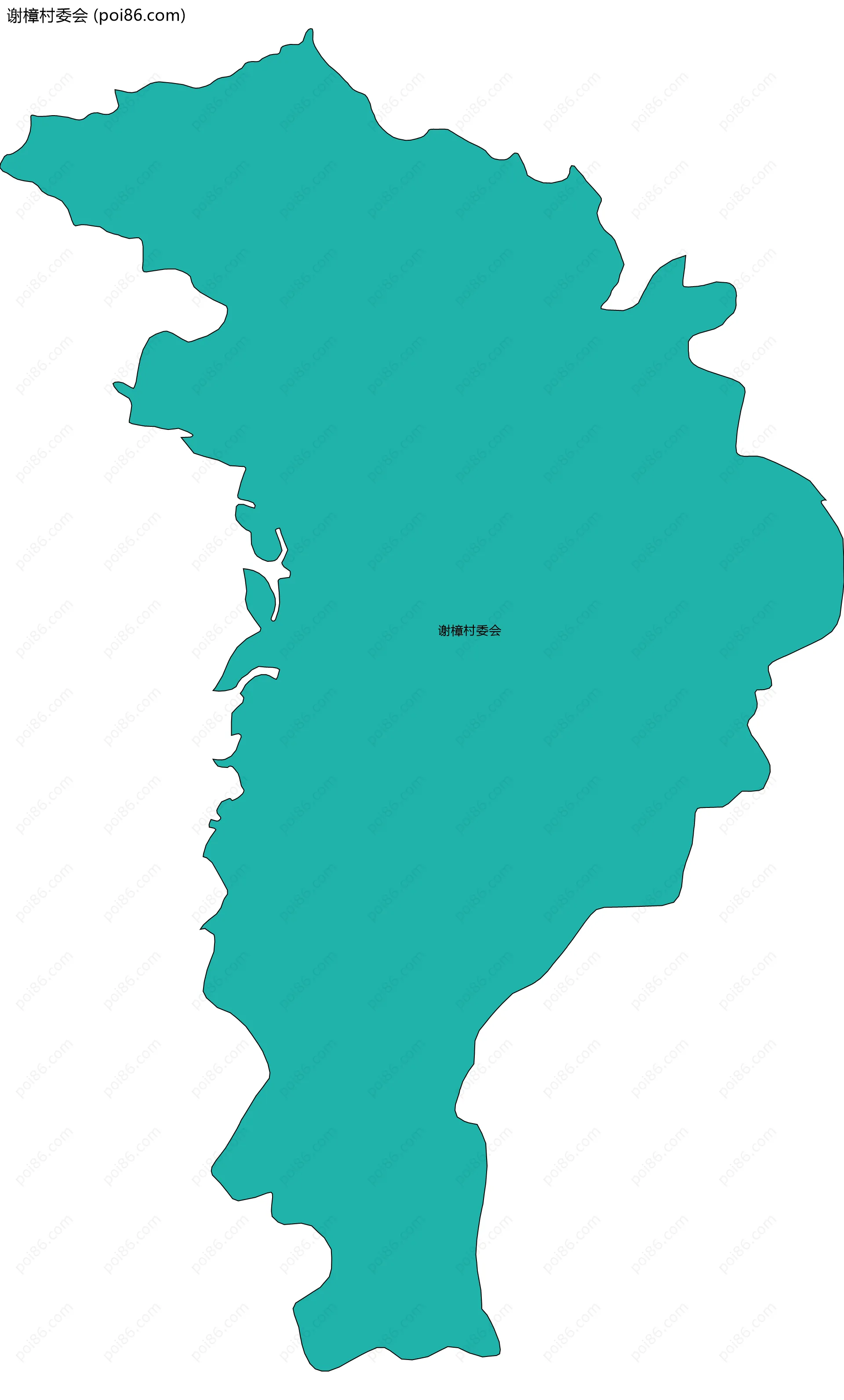 谢樟村委会边界地图