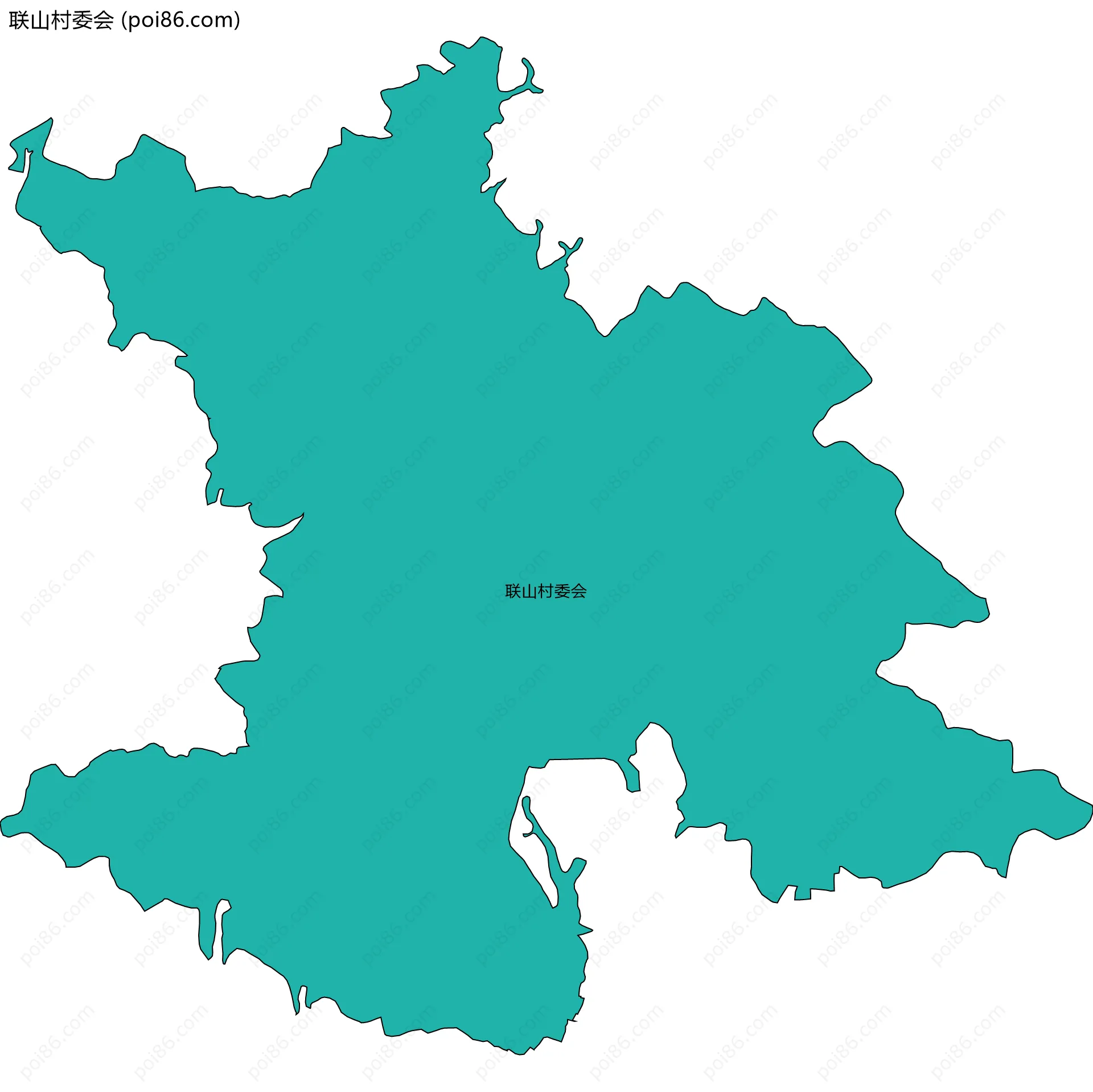 联山村委会边界地图