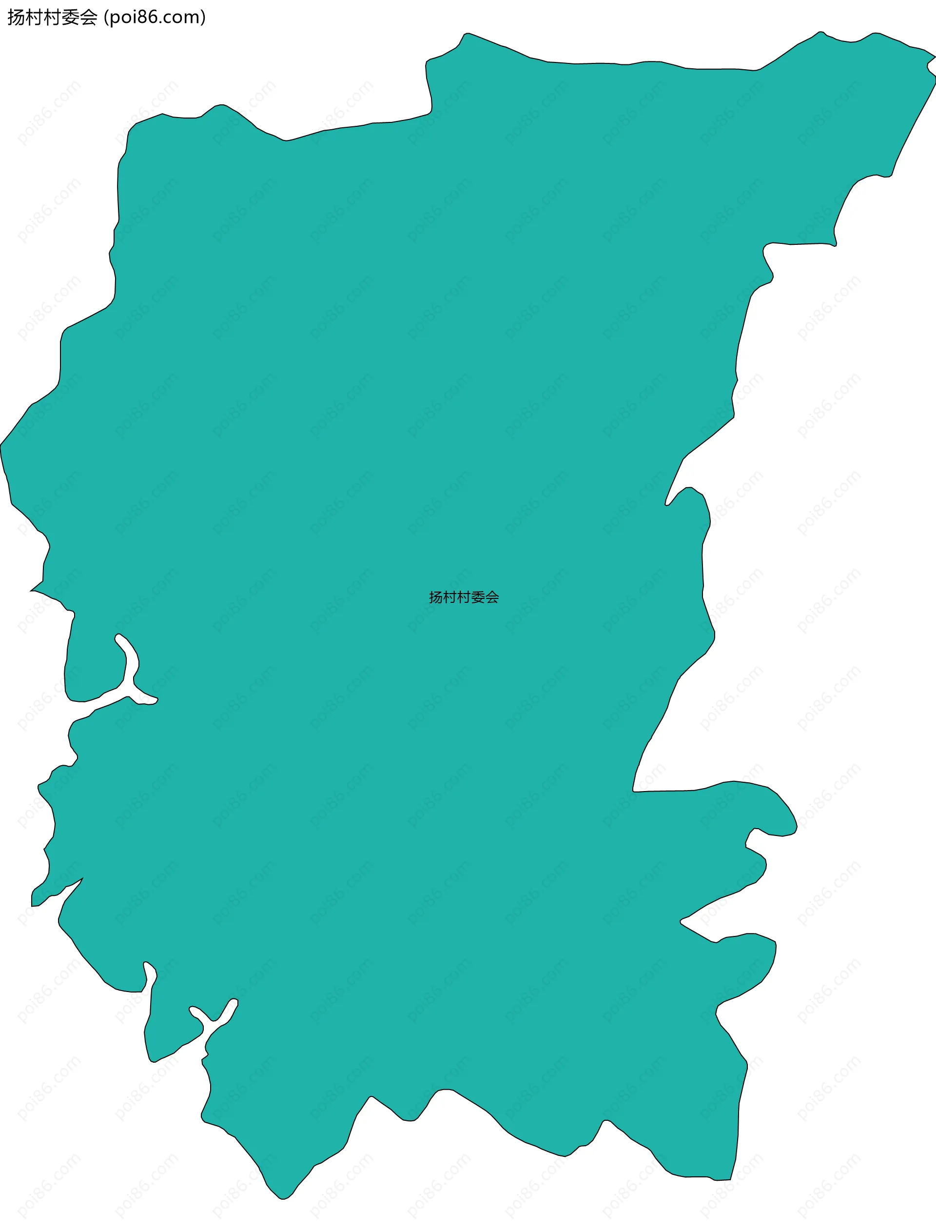 扬村村委会边界地图