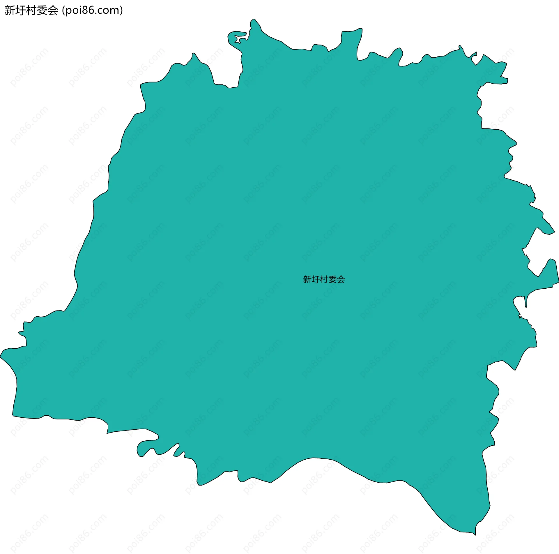 新圩村委会边界地图