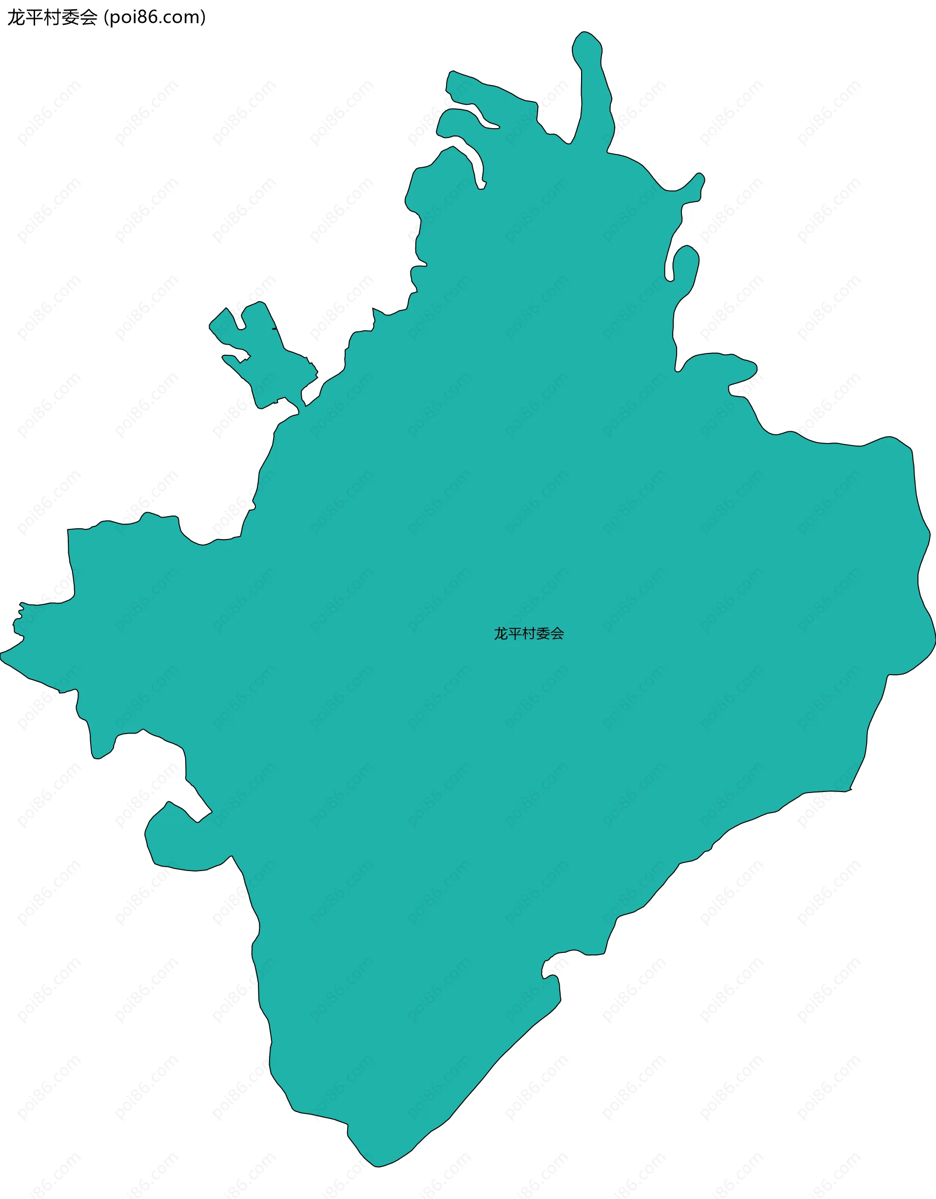 龙平村委会边界地图