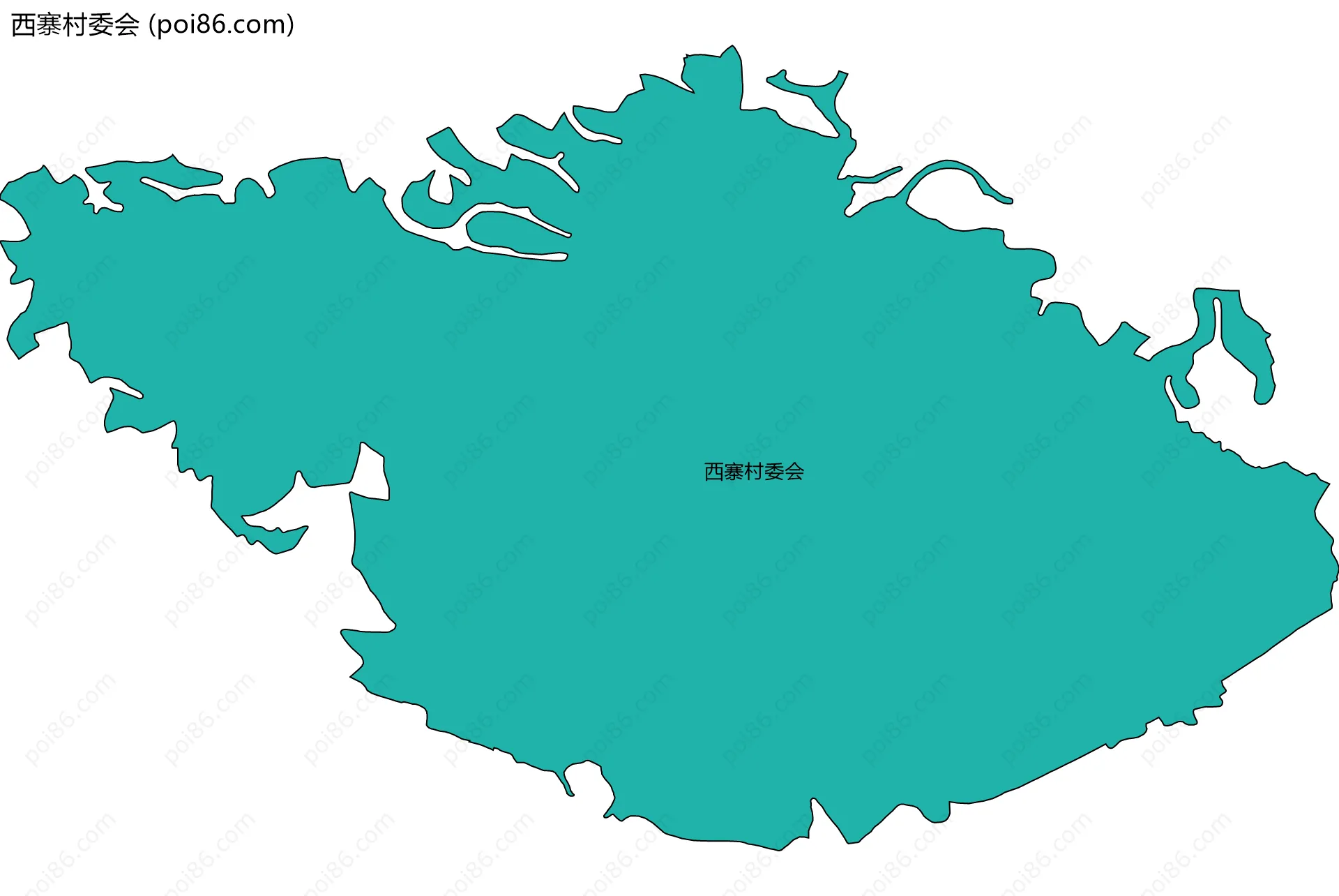 西寨村委会边界地图