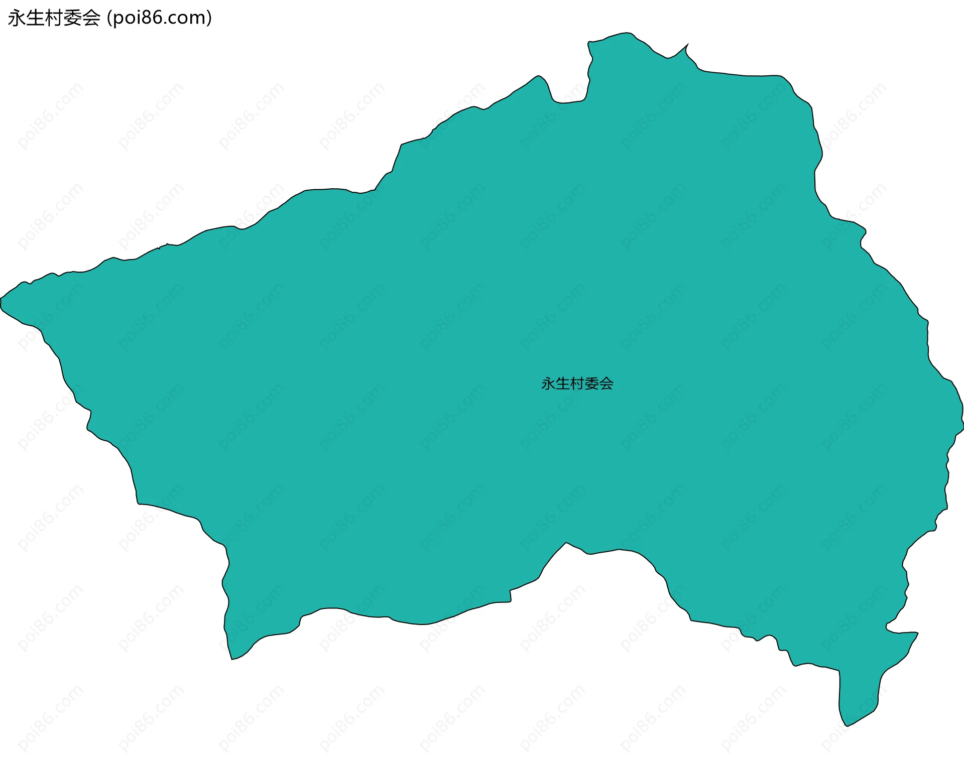 永生村委会边界地图