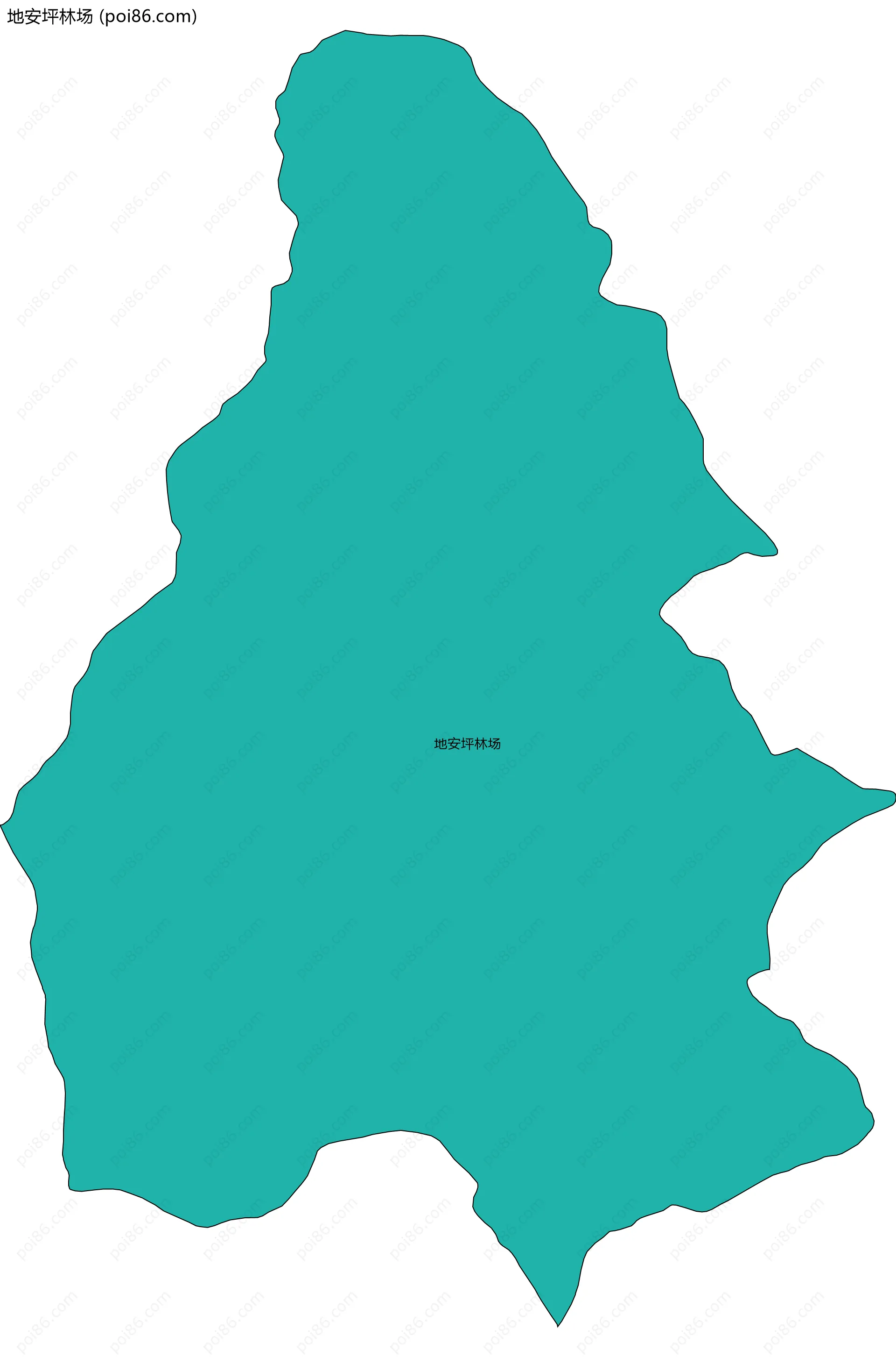 地安坪林场边界地图