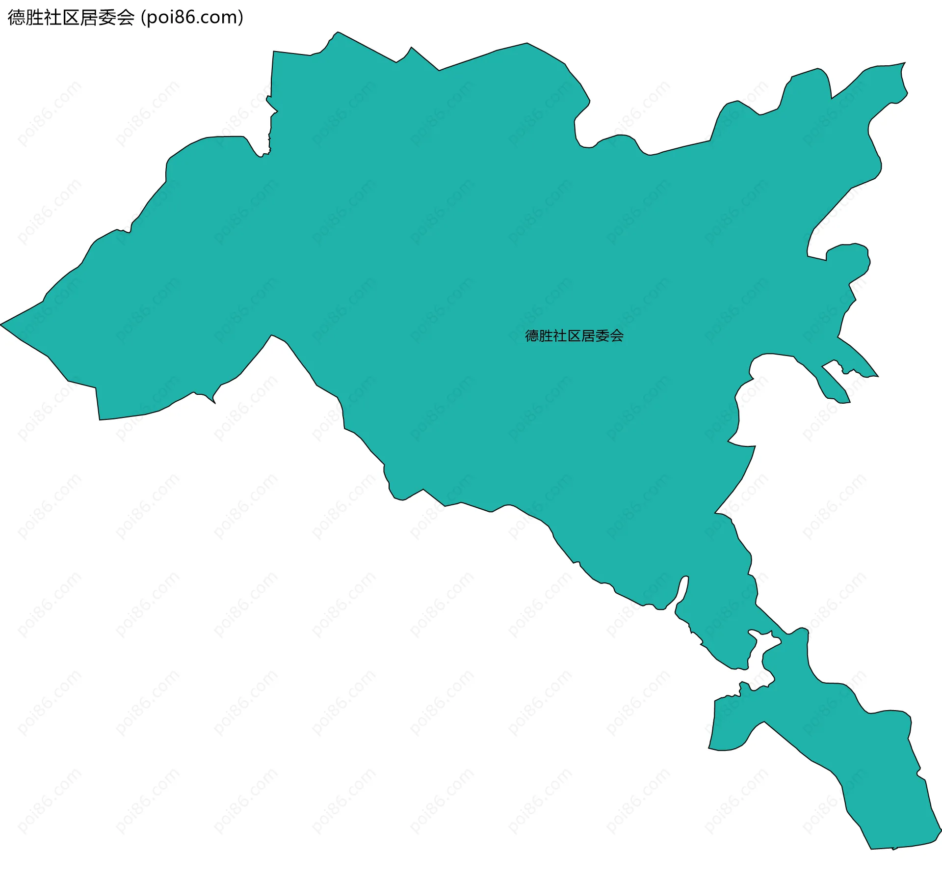 德胜社区居委会边界地图