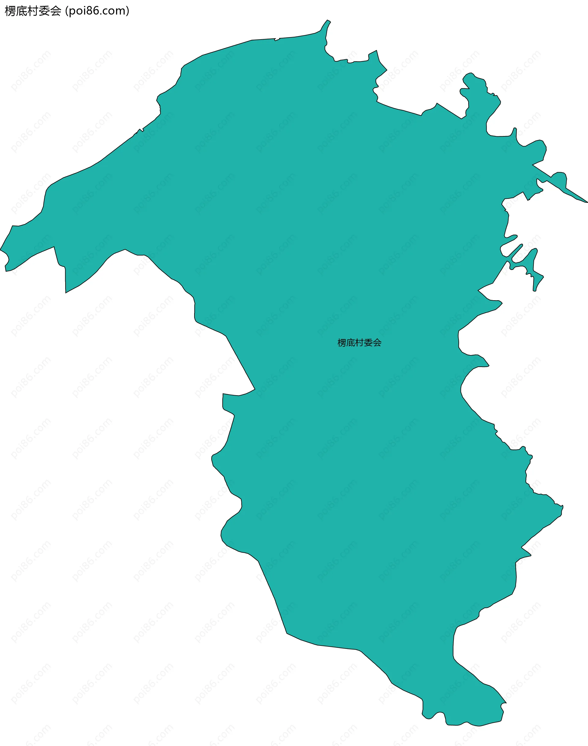 楞底村委会边界地图