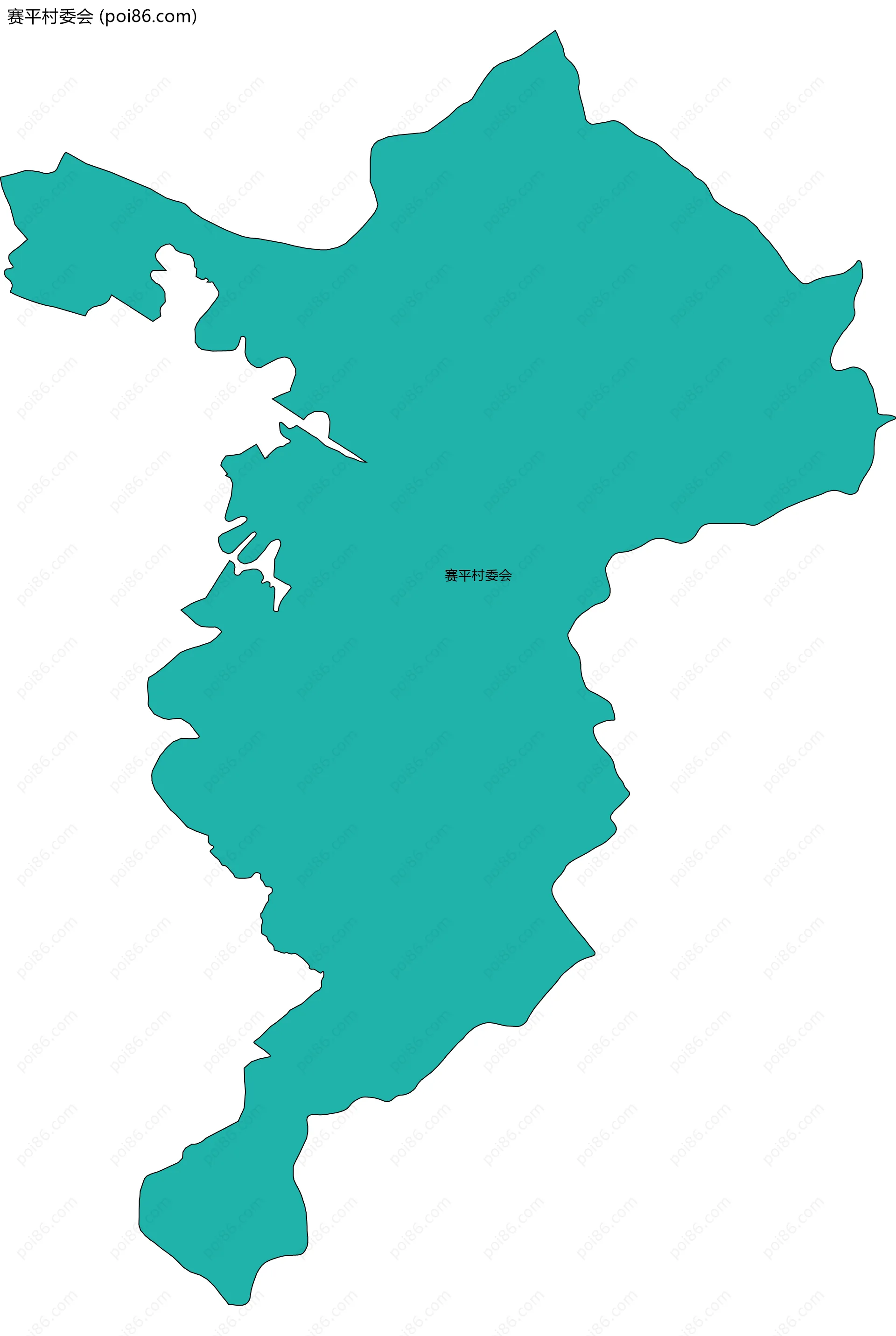 赛平村委会边界地图