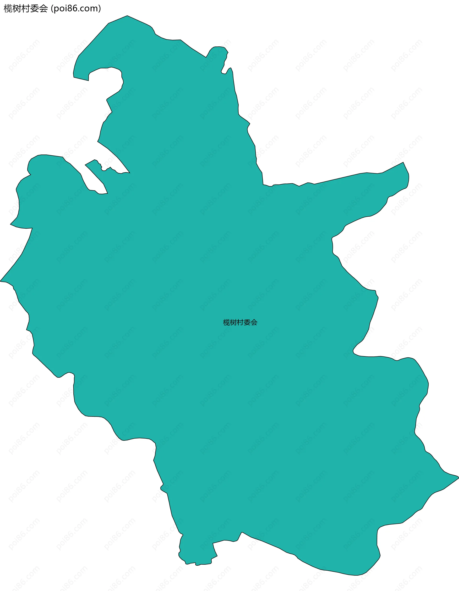 榄树村委会边界地图