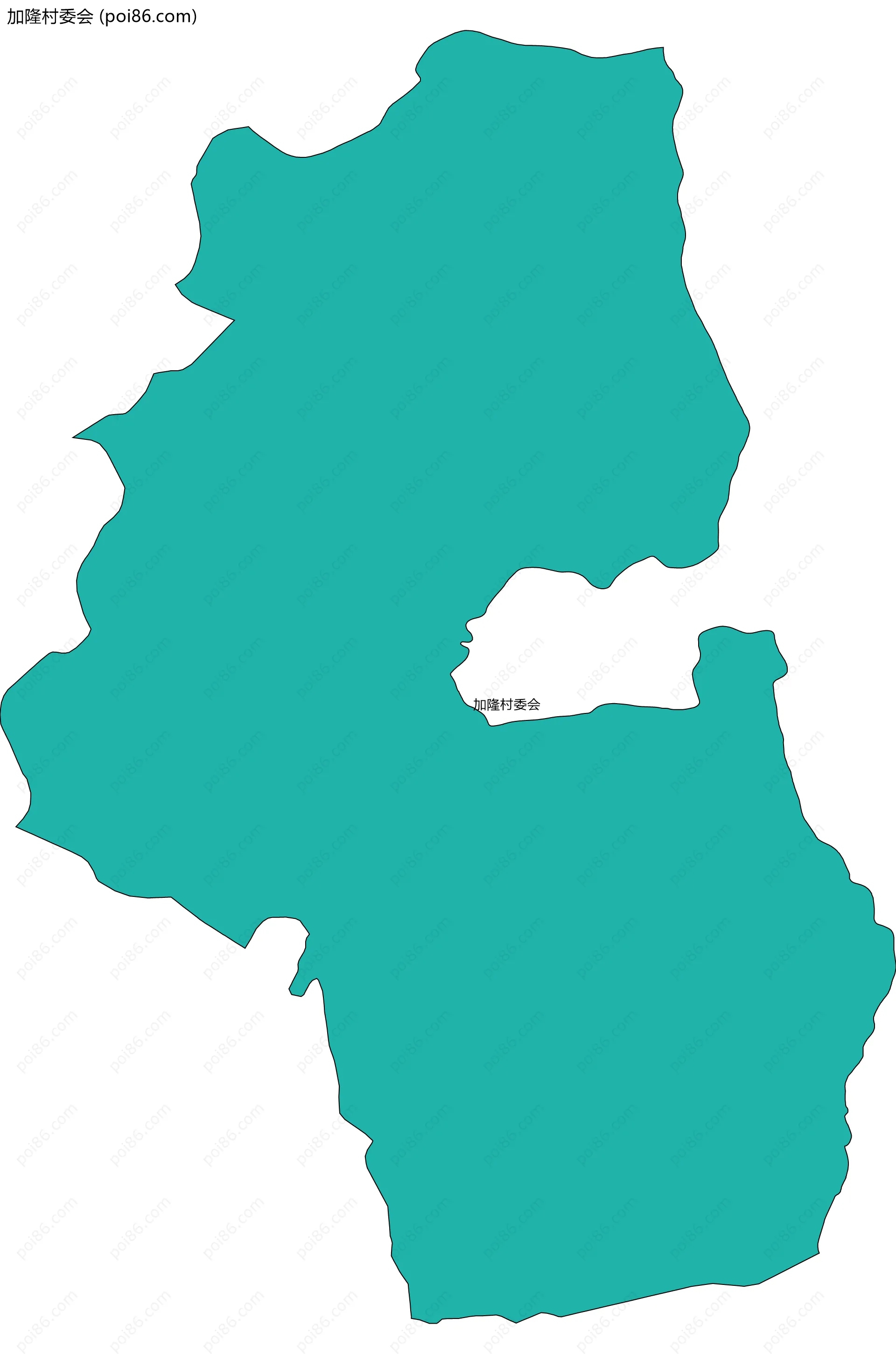 加隆村委会边界地图