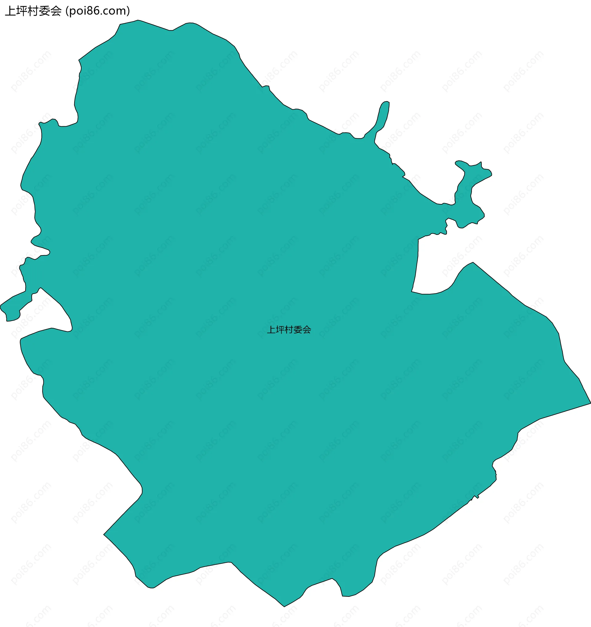 上坪村委会边界地图