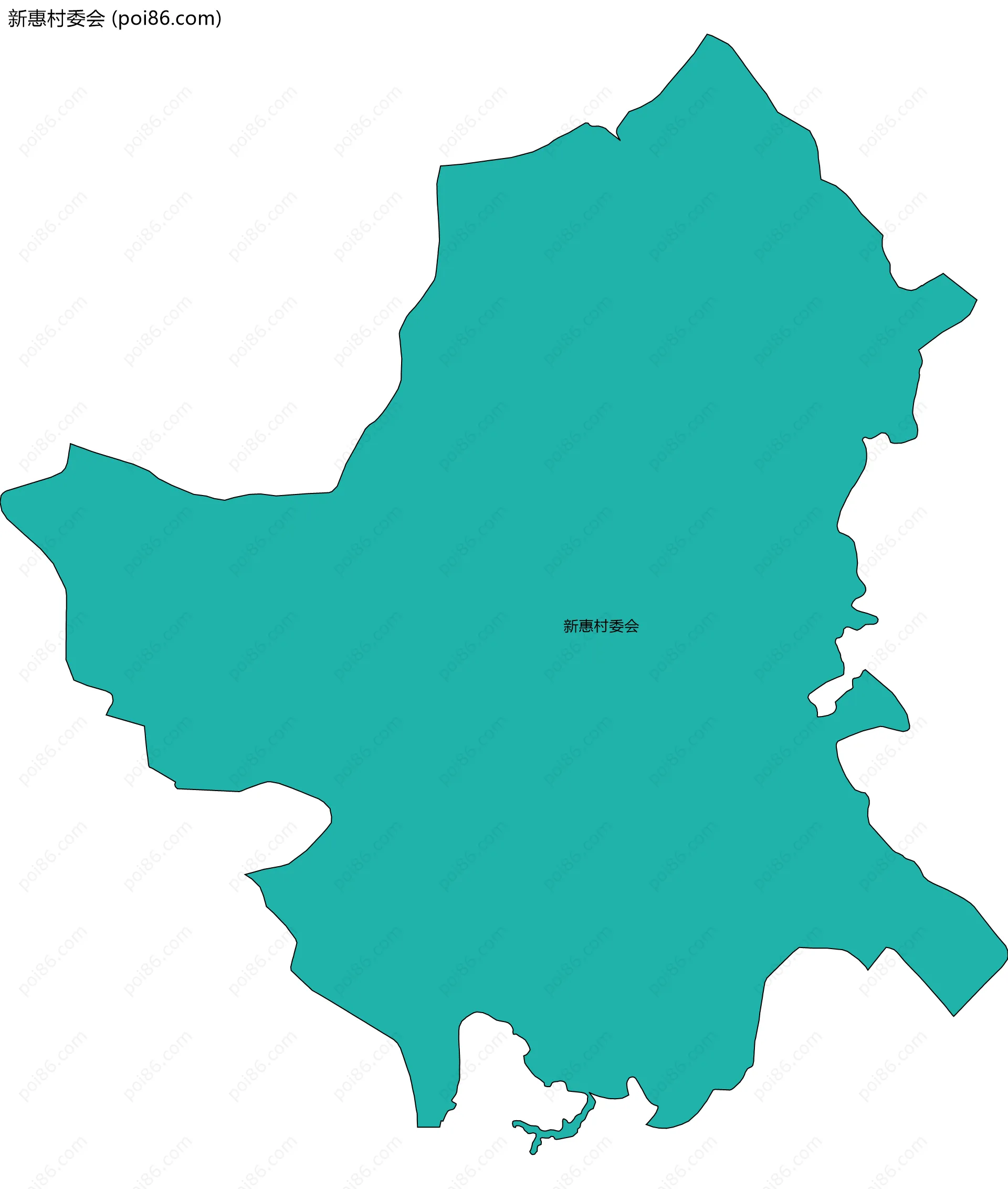 新惠村委会边界地图