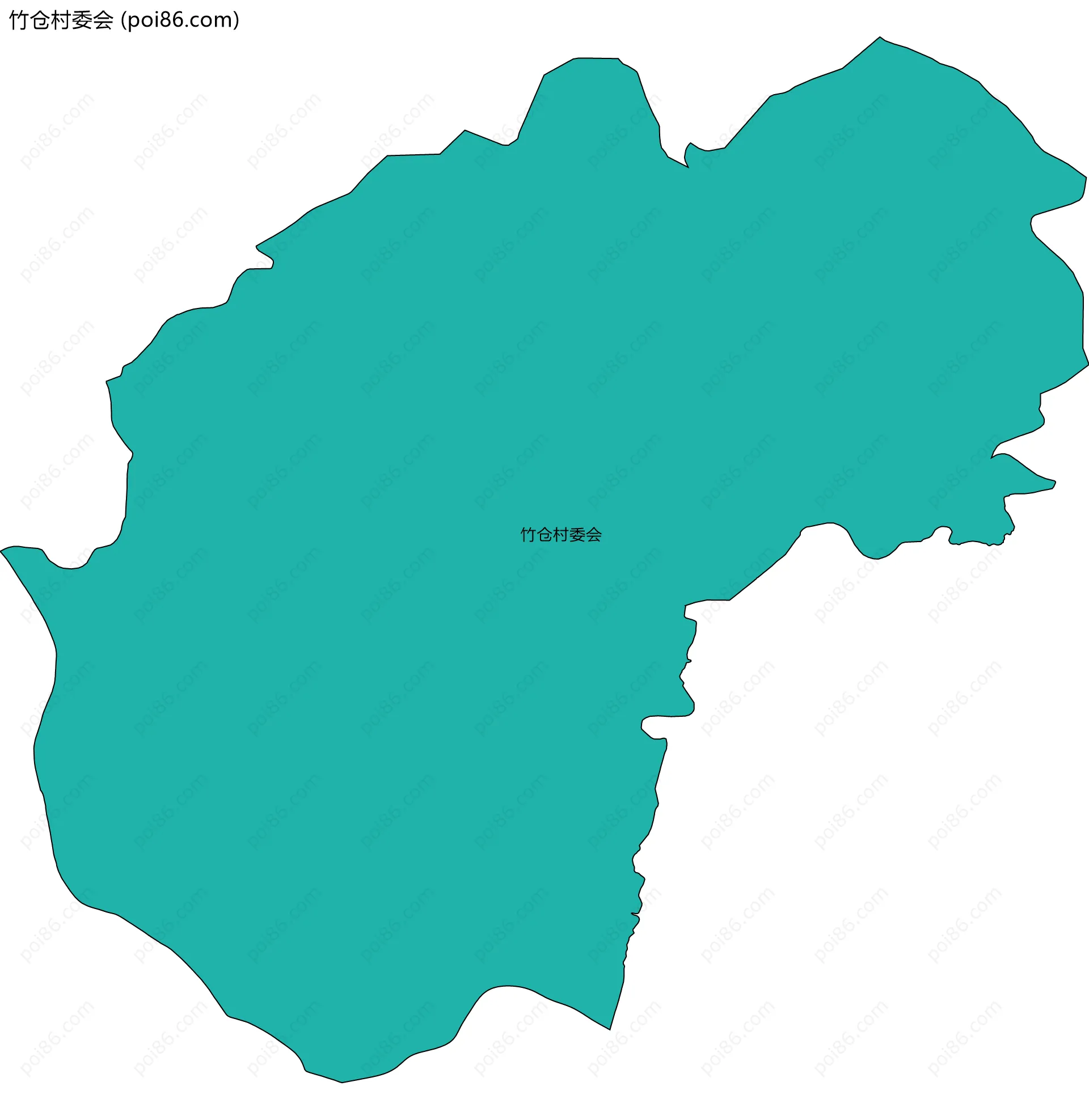 竹仓村委会边界地图