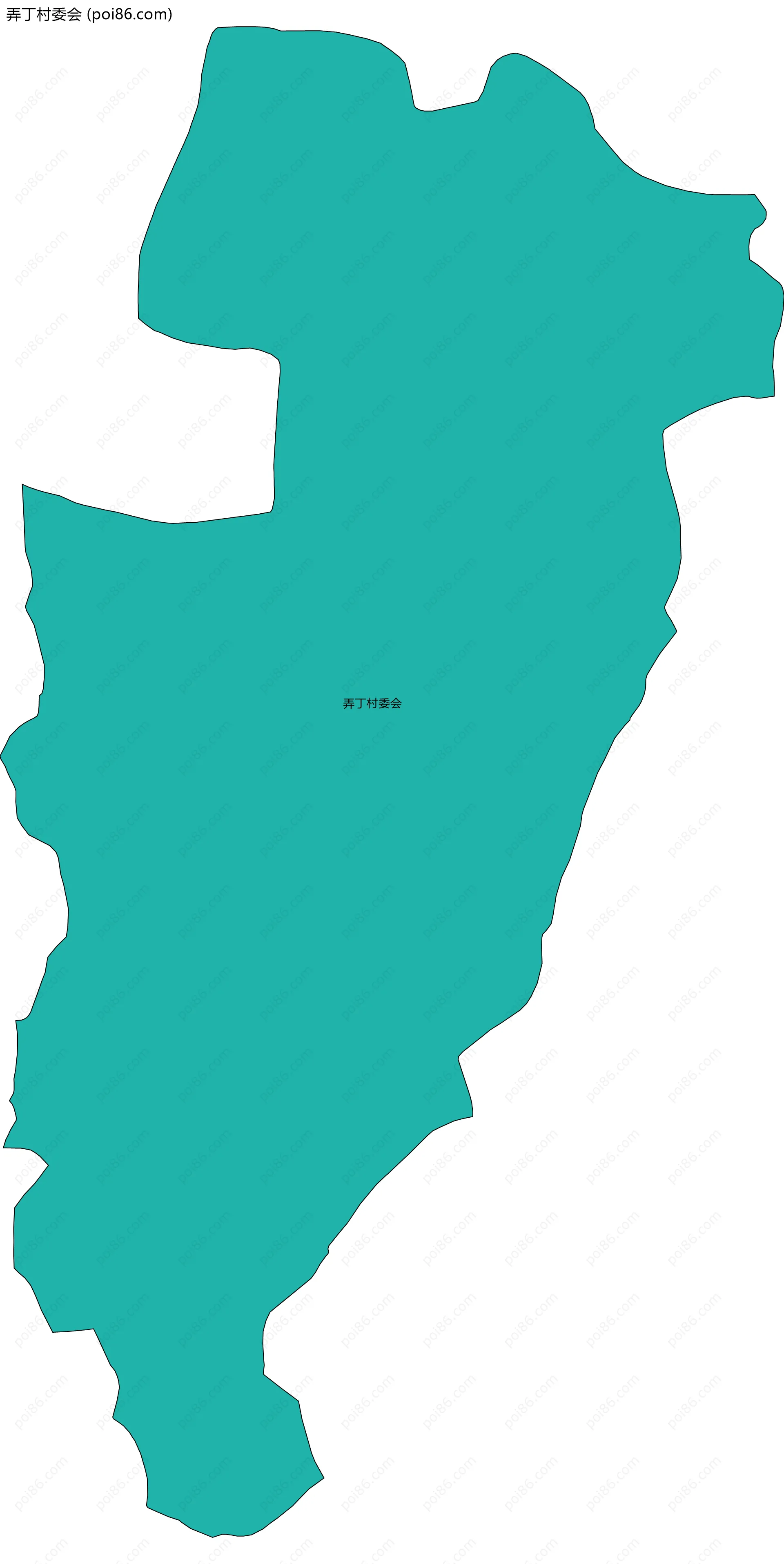 弄丁村委会边界地图