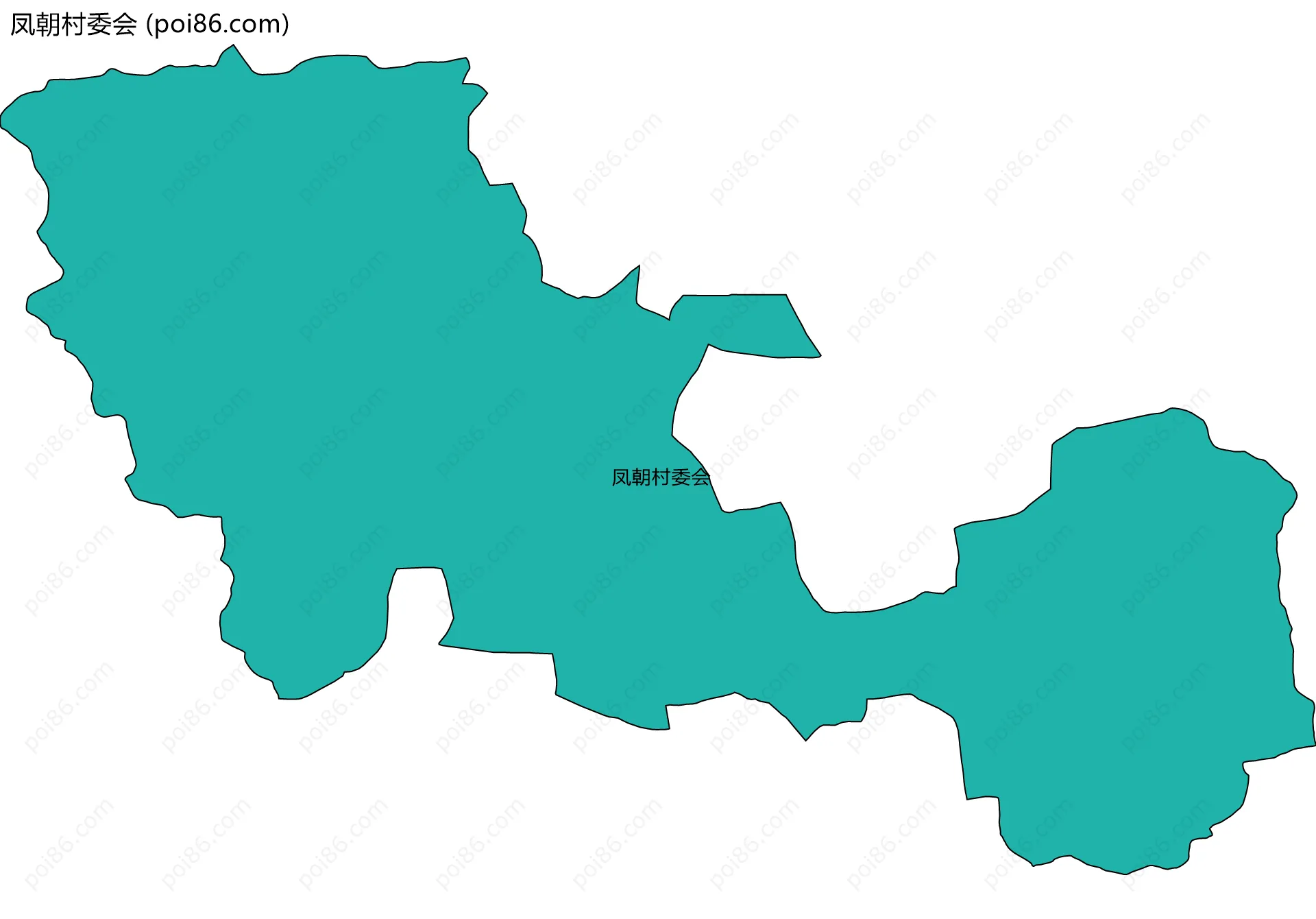 凤朝村委会边界地图