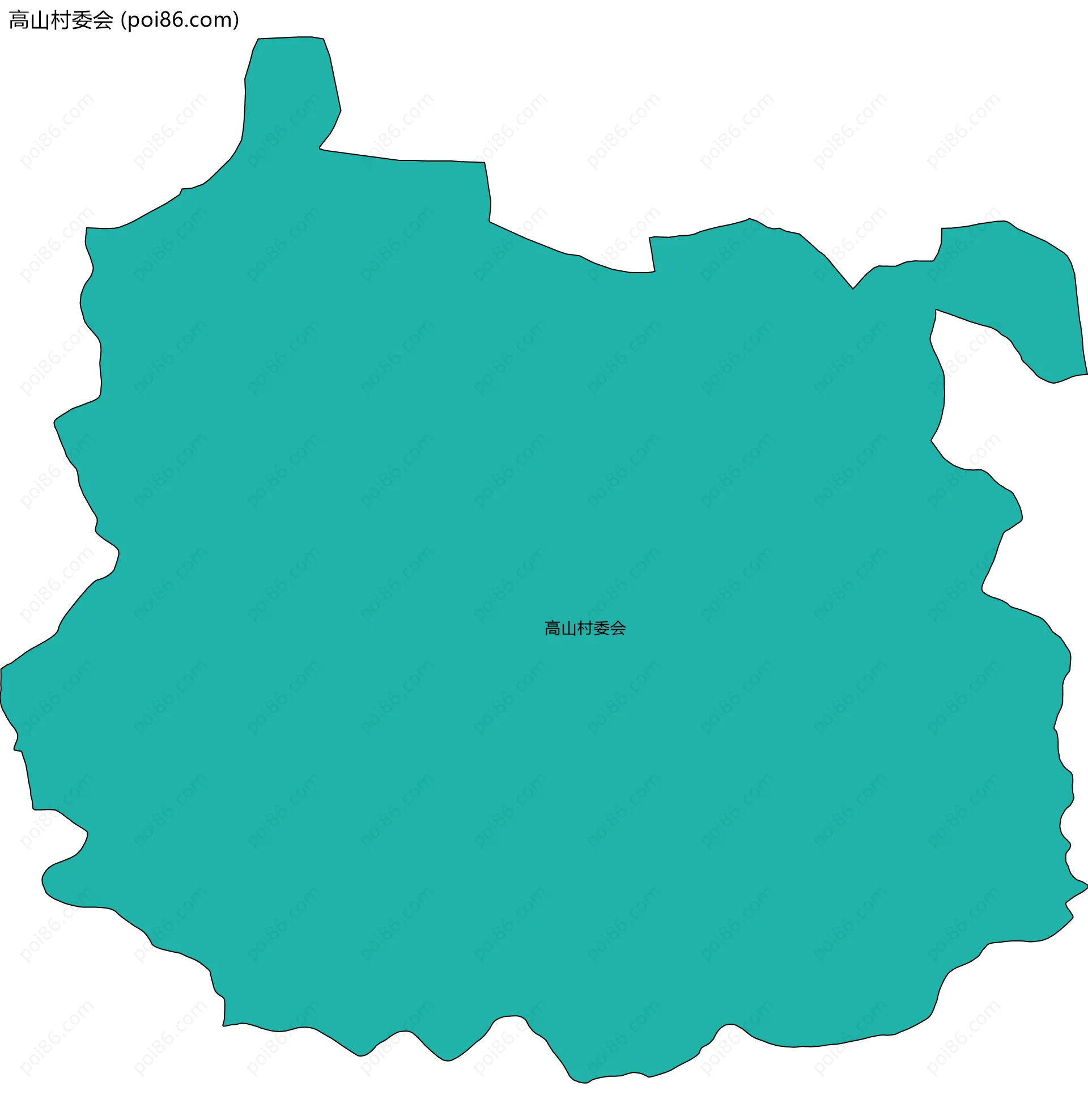 高山村委会边界地图