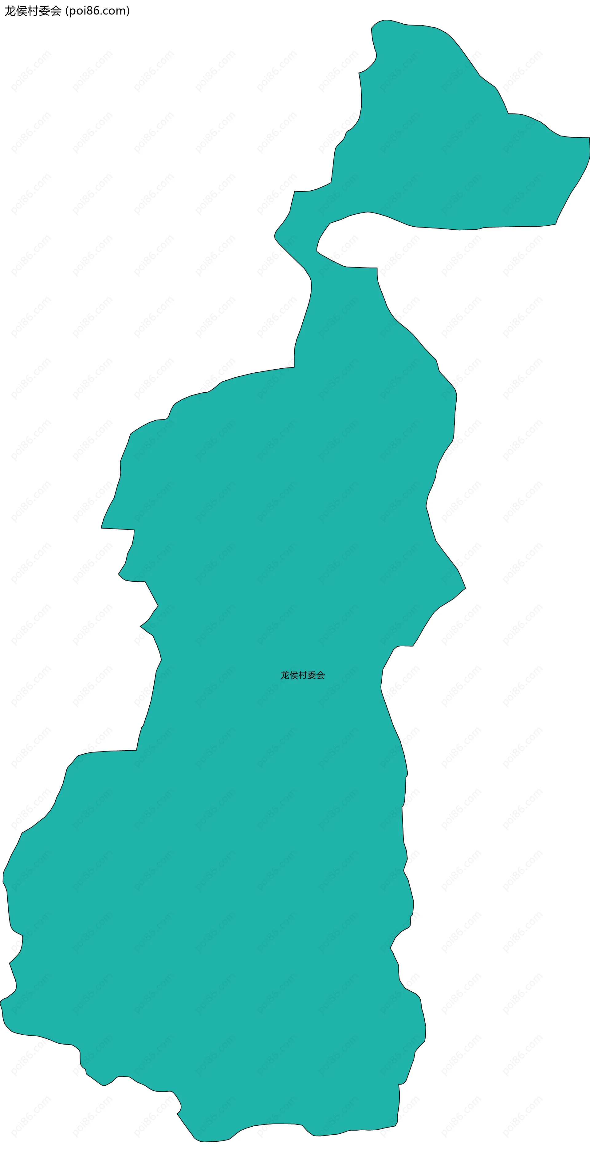 龙侯村委会边界地图