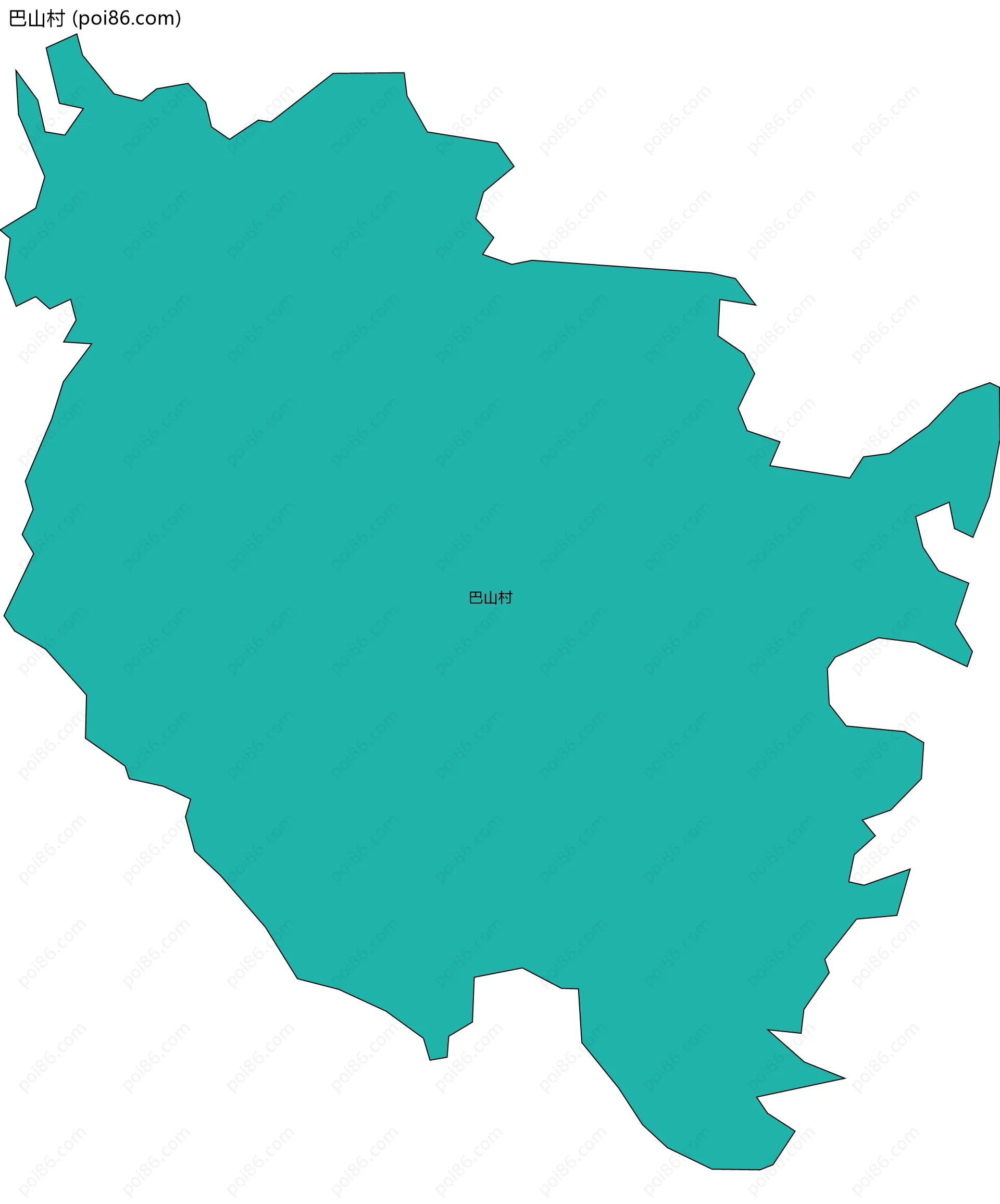 巴山村边界地图