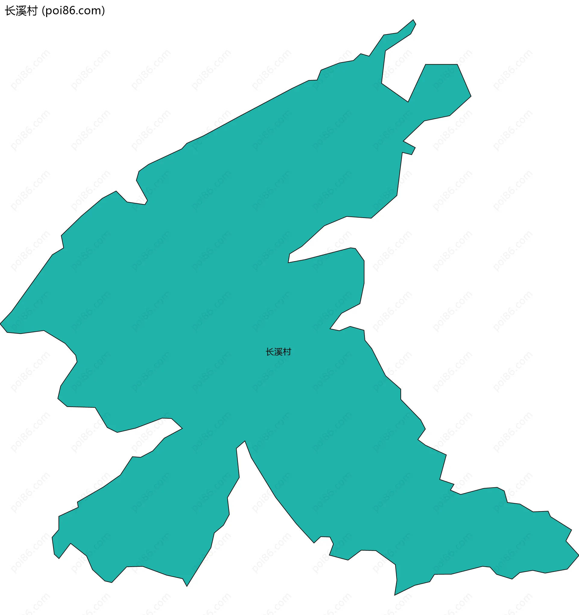 长溪村边界地图