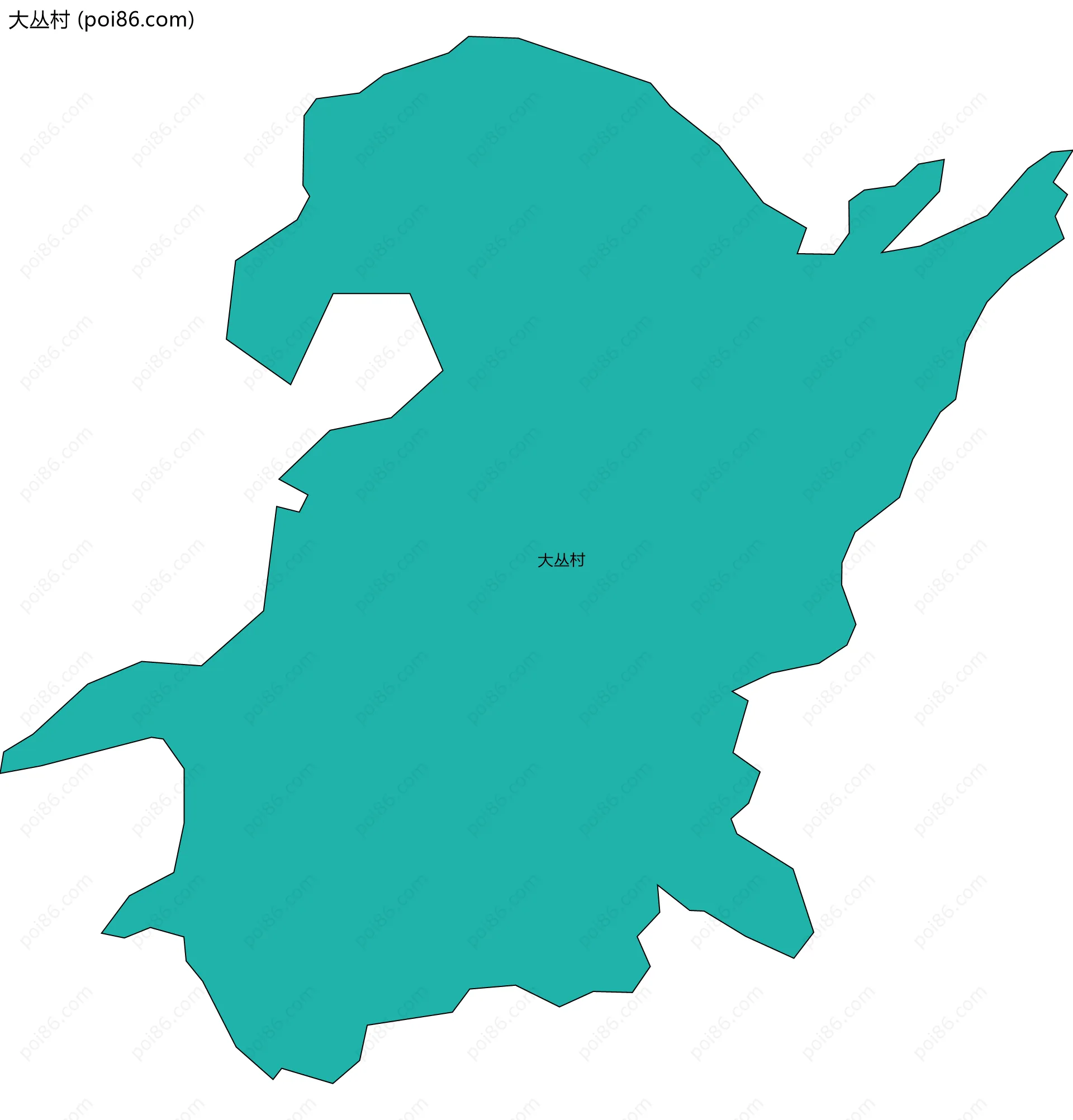 大丛村边界地图