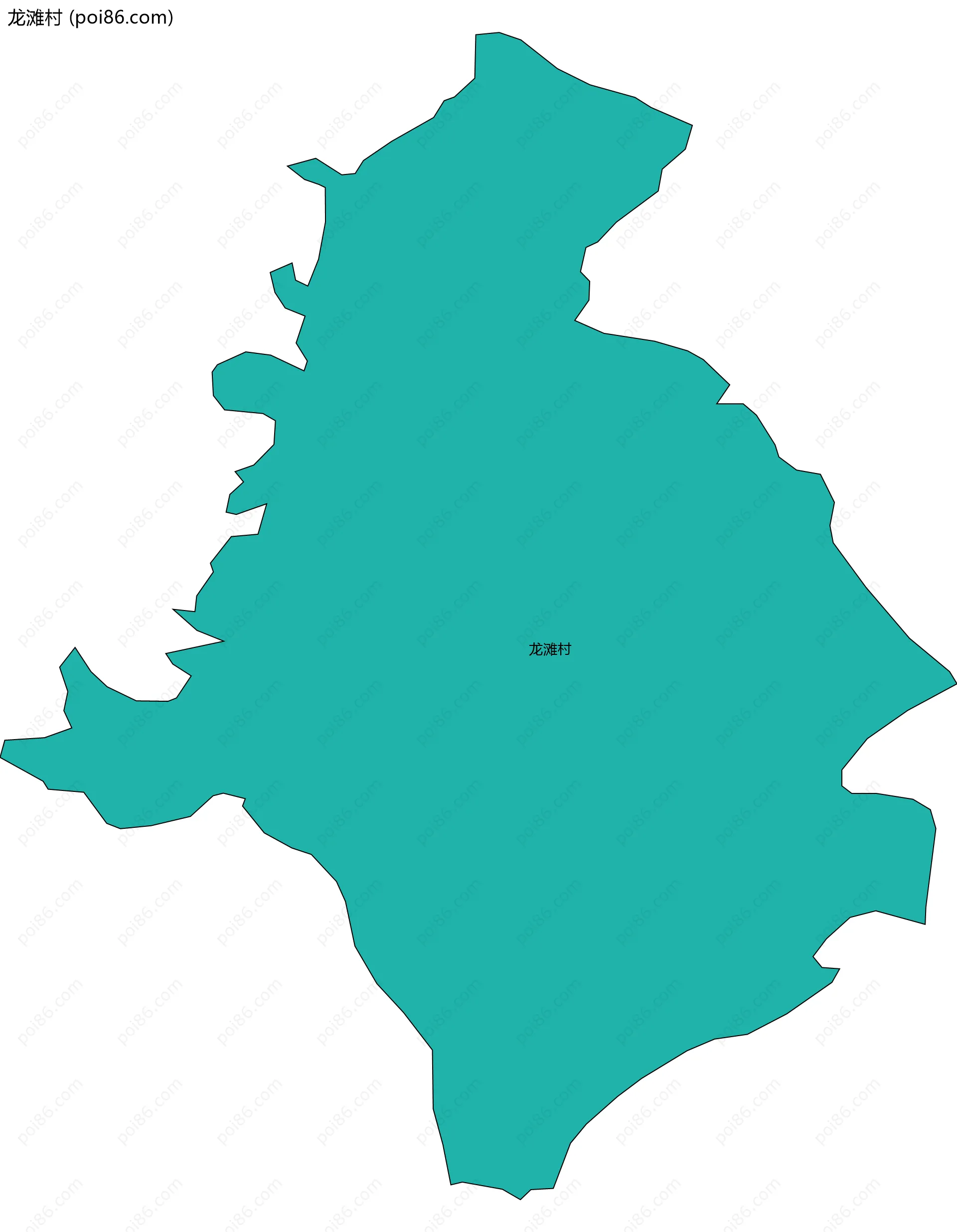 龙滩村边界地图