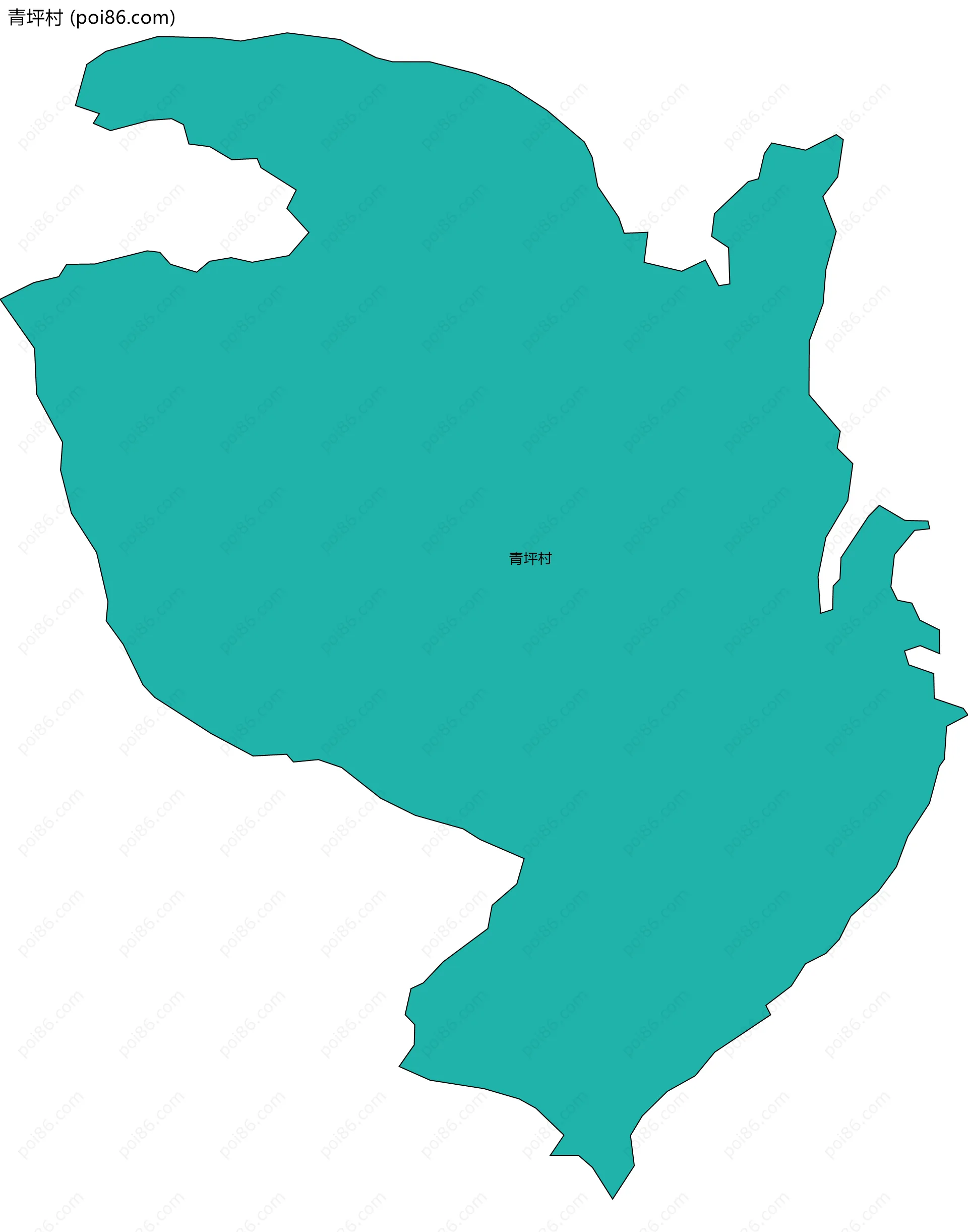 青坪村边界地图