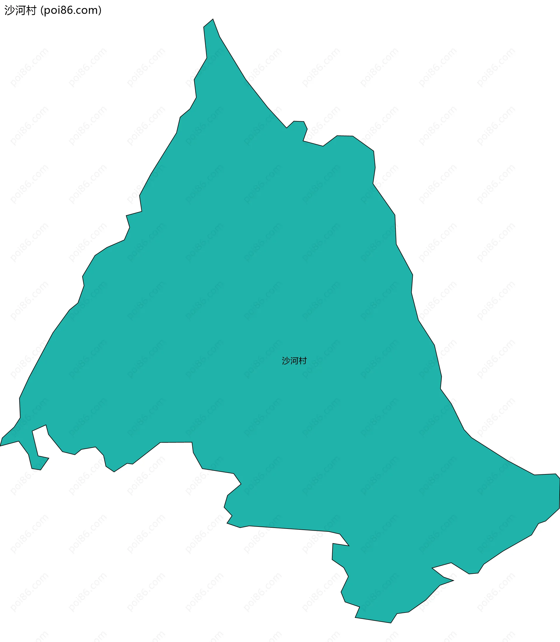 沙河村边界地图