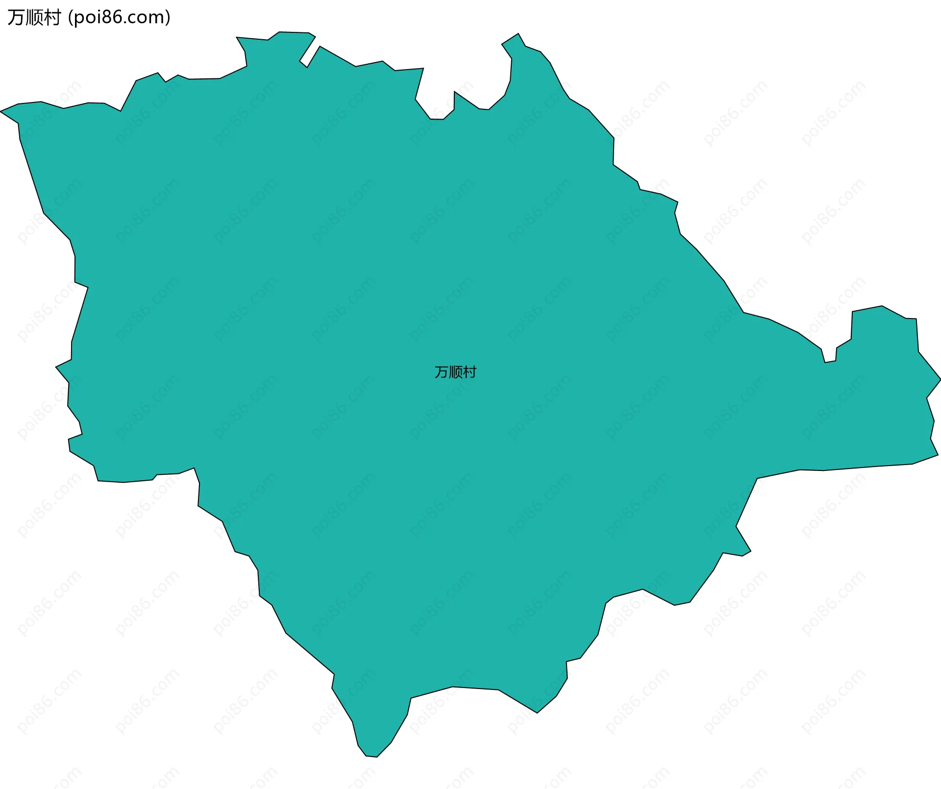 万顺村边界地图