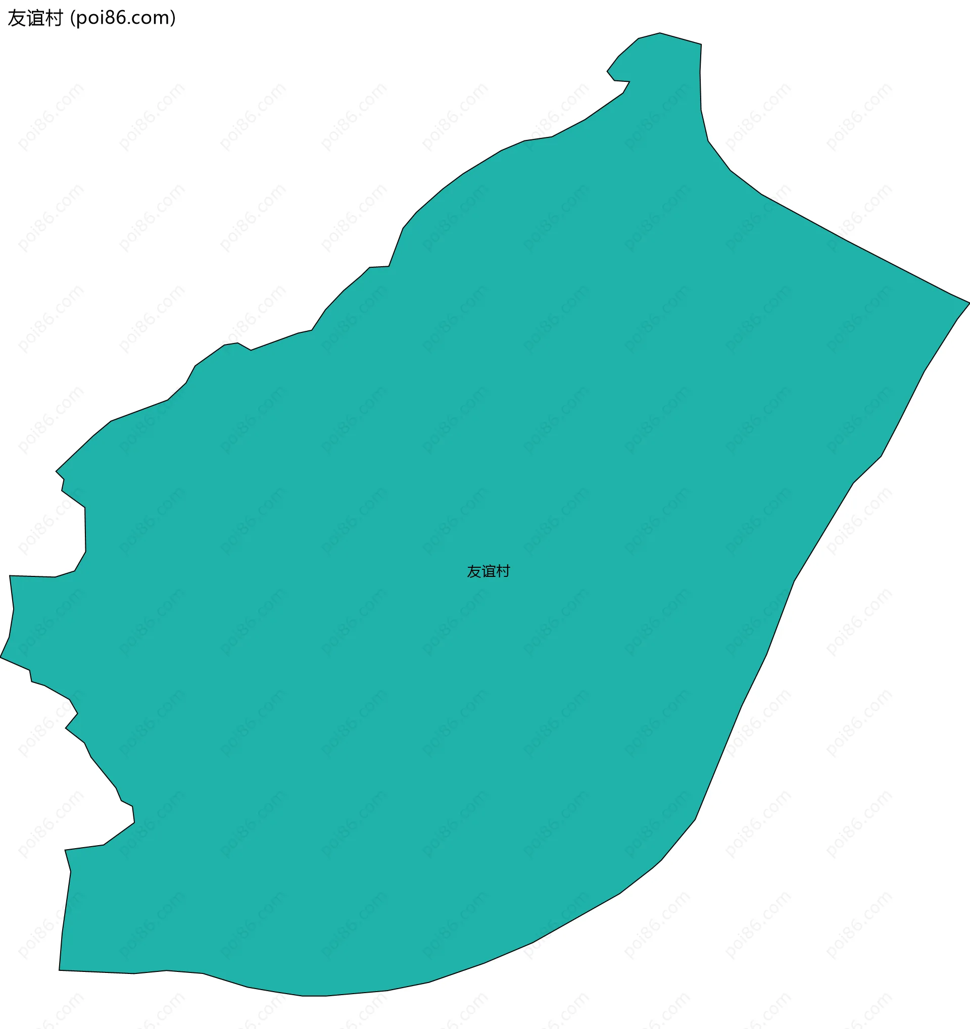 友谊村边界地图