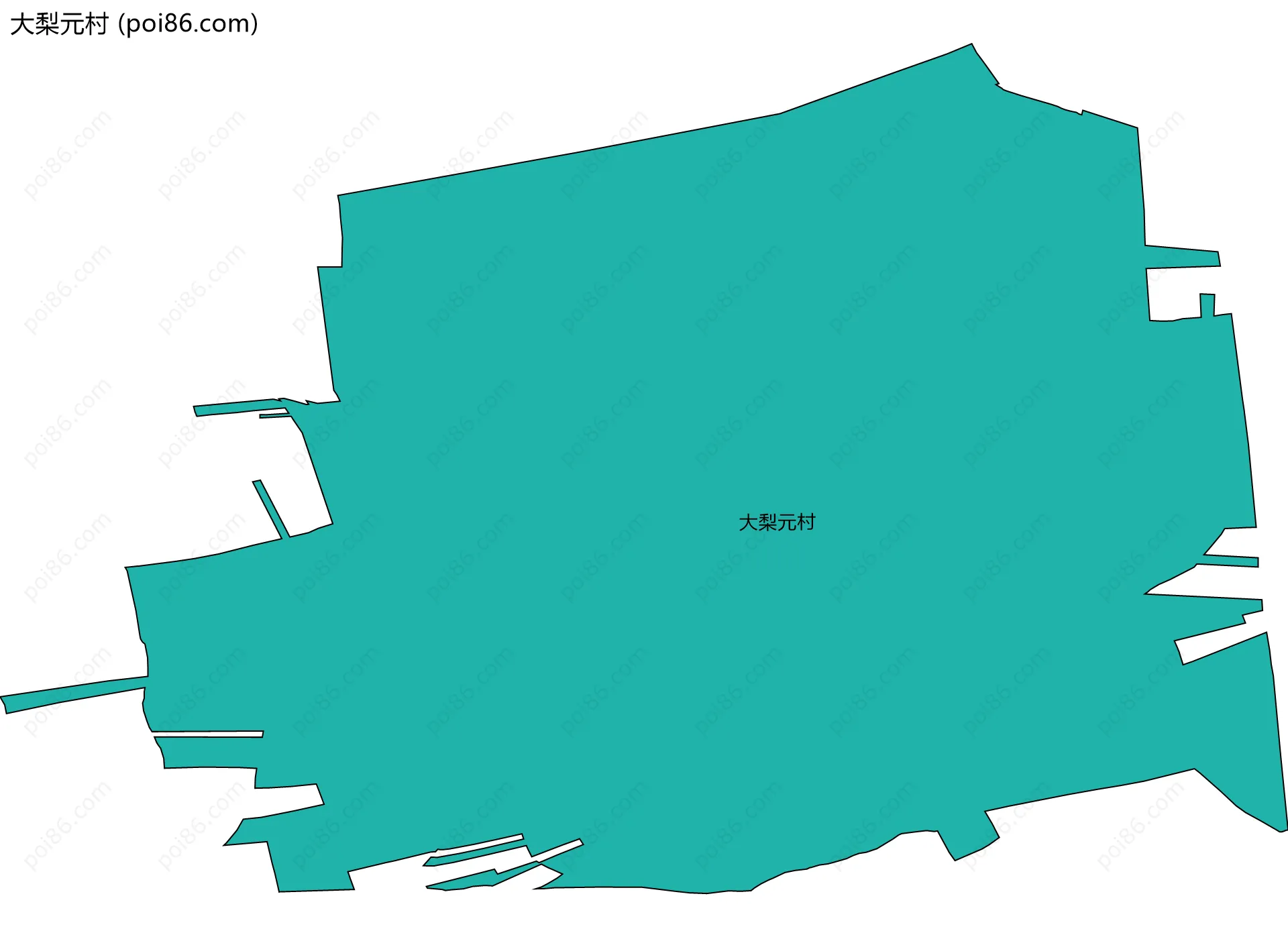 大梨元村边界地图