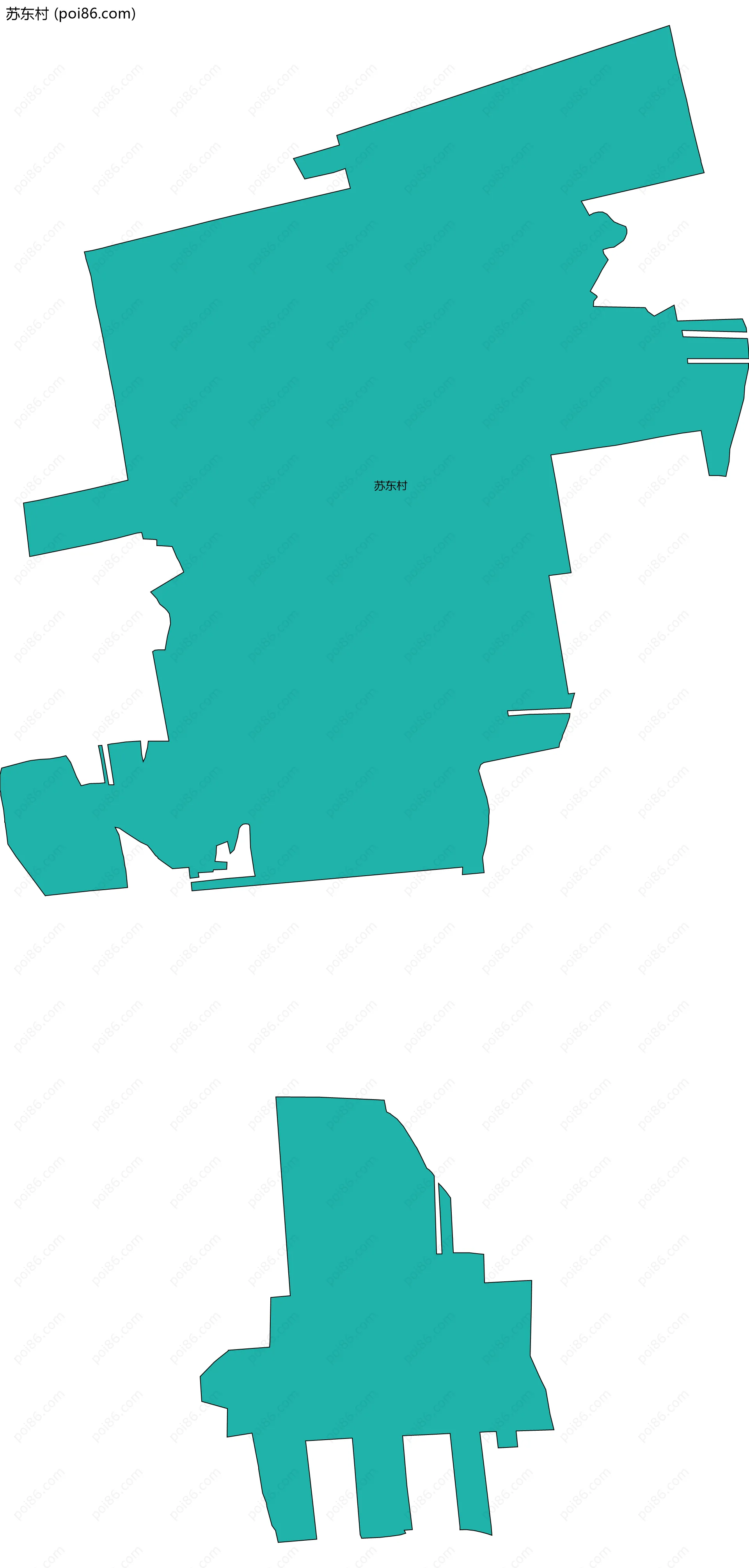 苏东村边界地图