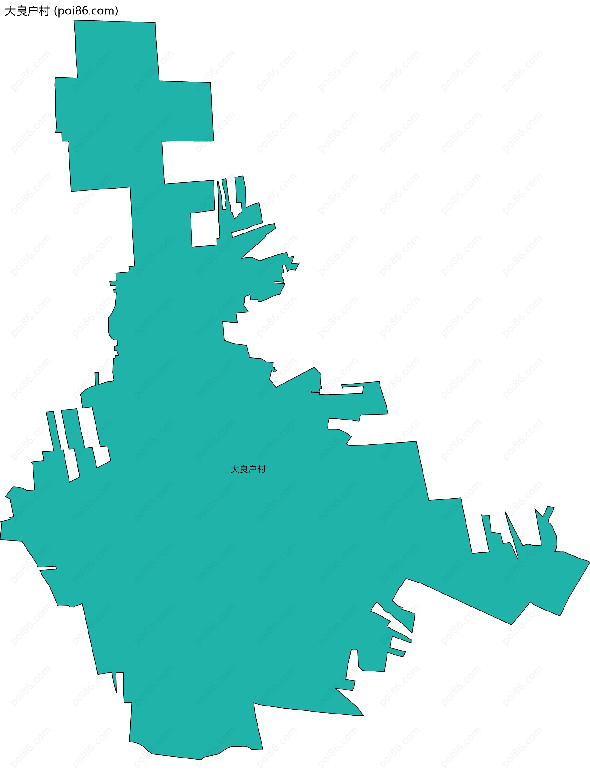 大良户村边界地图