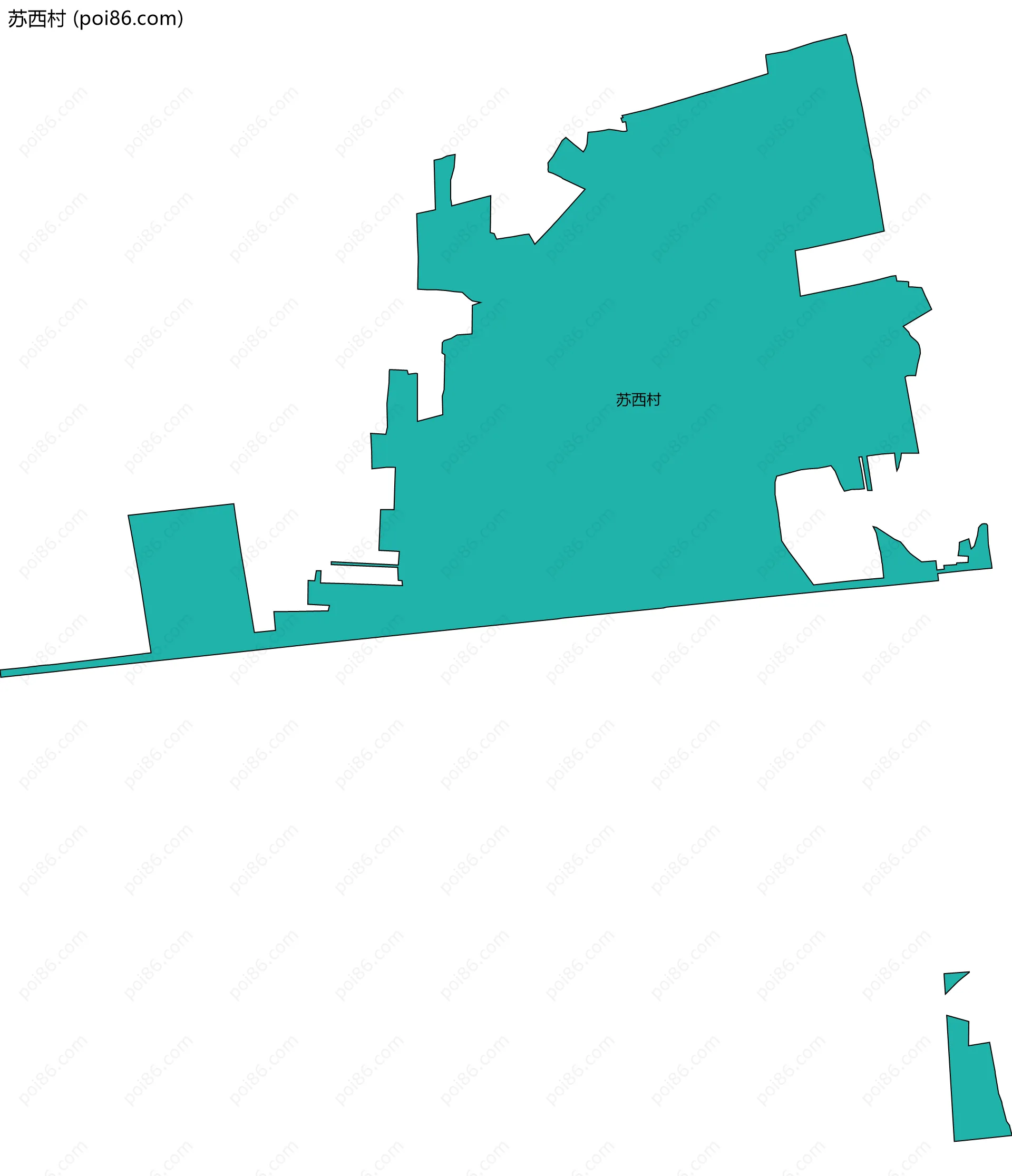 苏西村边界地图