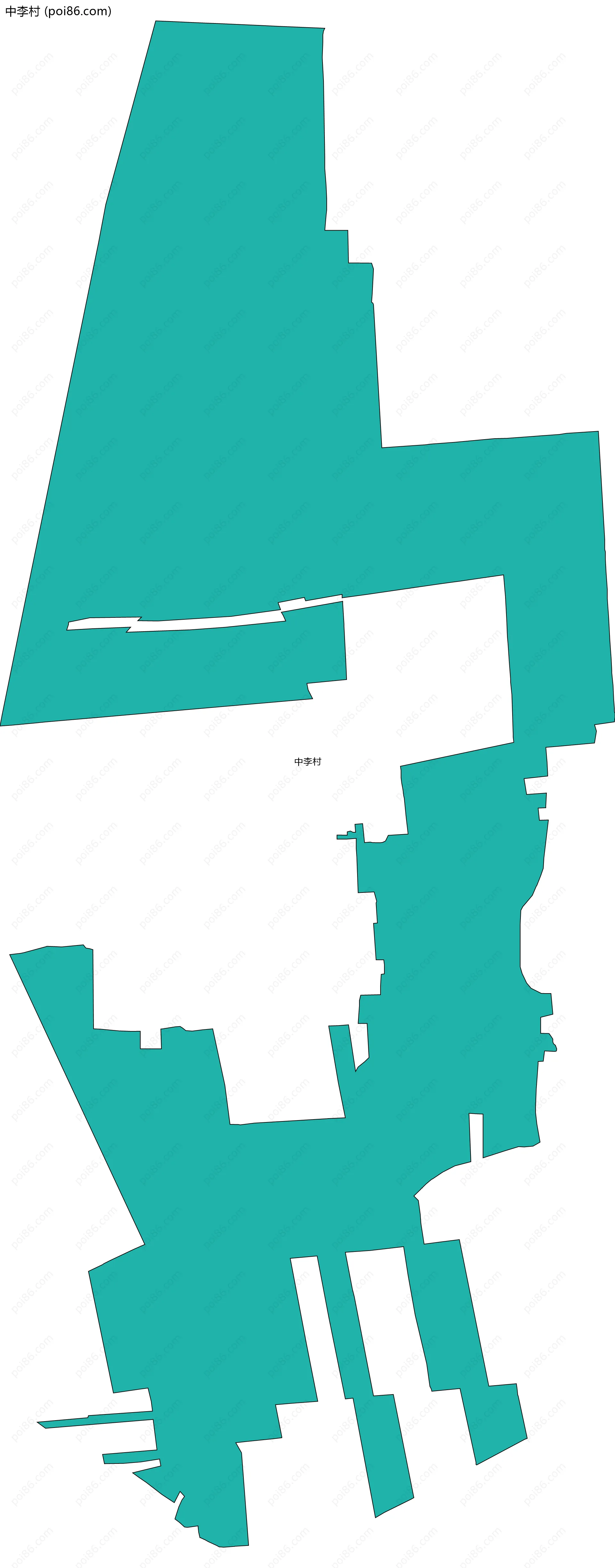 中李村边界地图