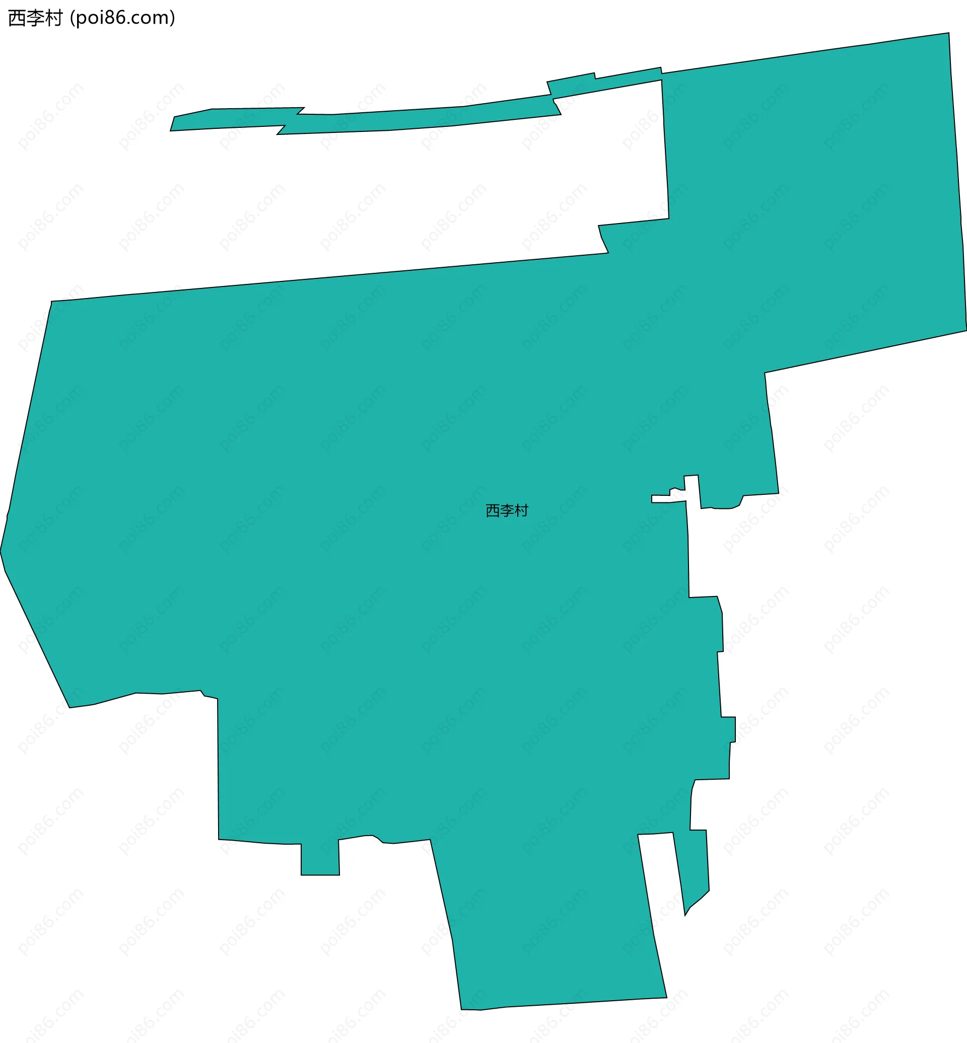 西李村边界地图