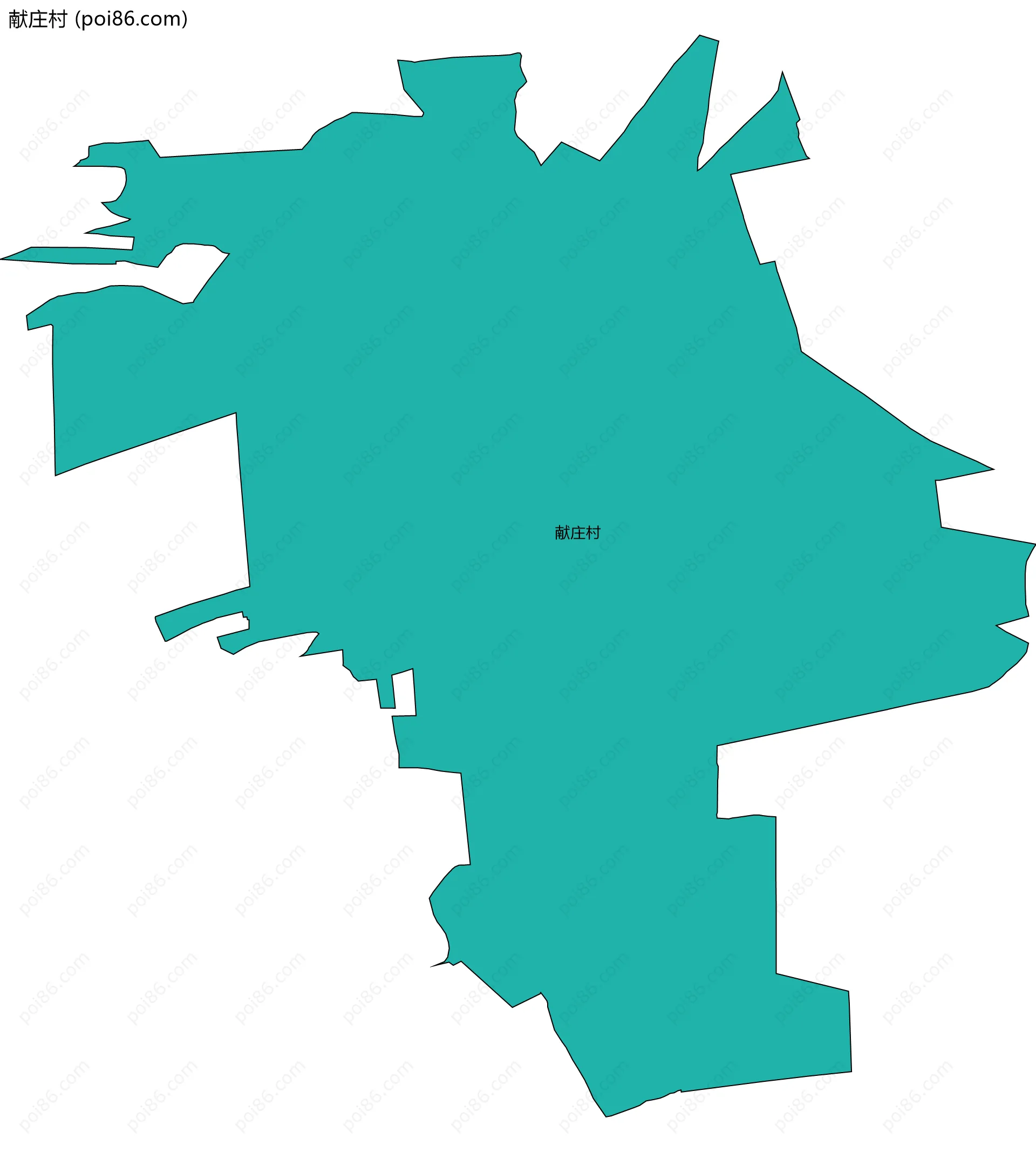 献庄村边界地图