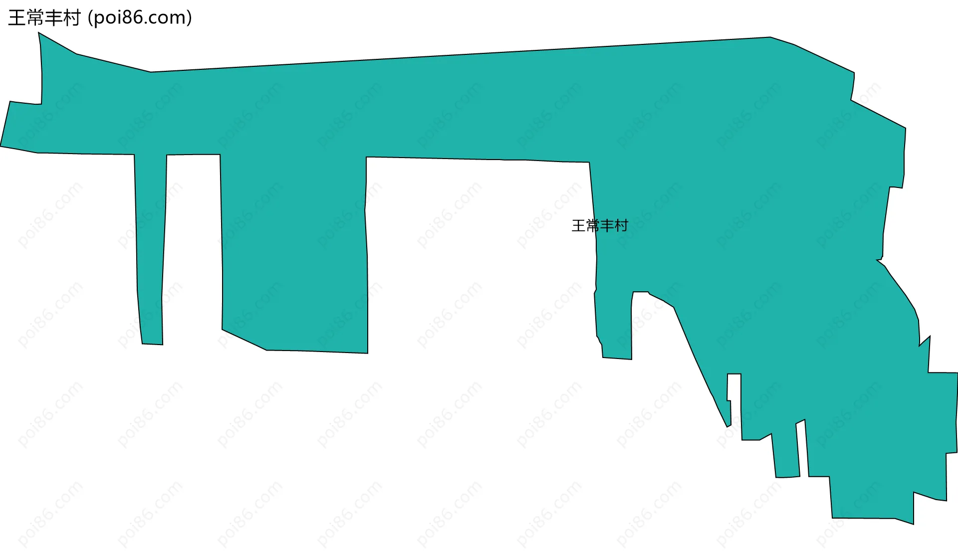 王常丰村边界地图