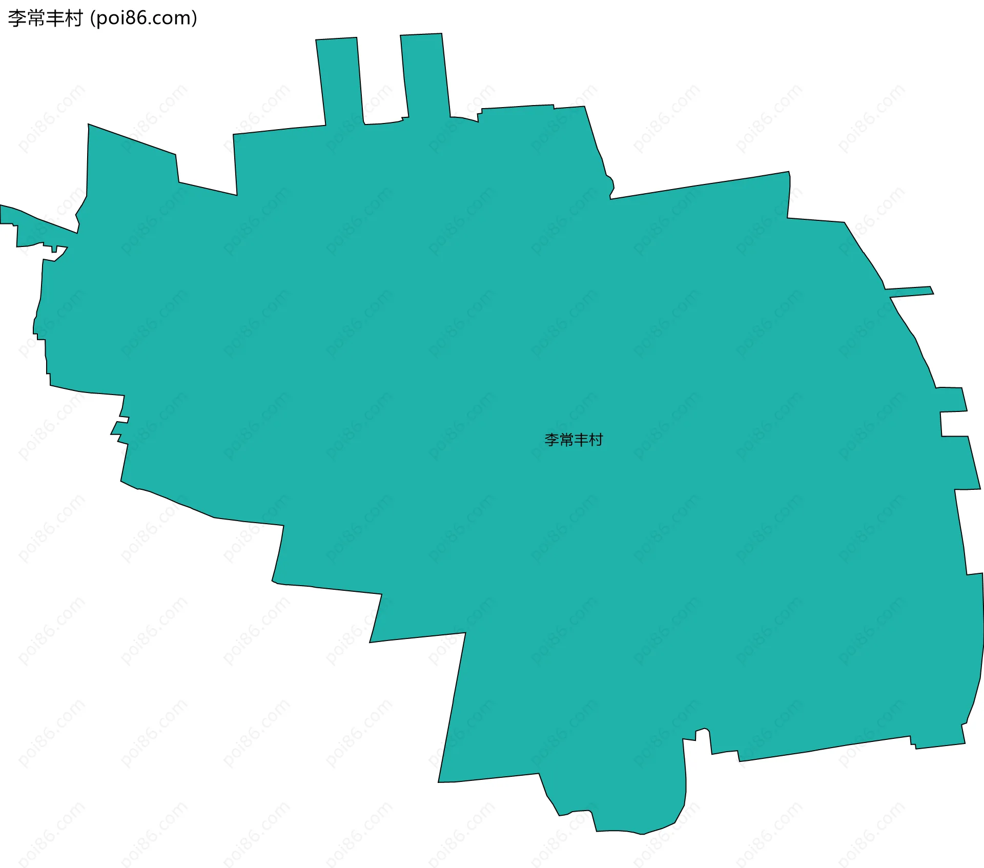 李常丰村边界地图