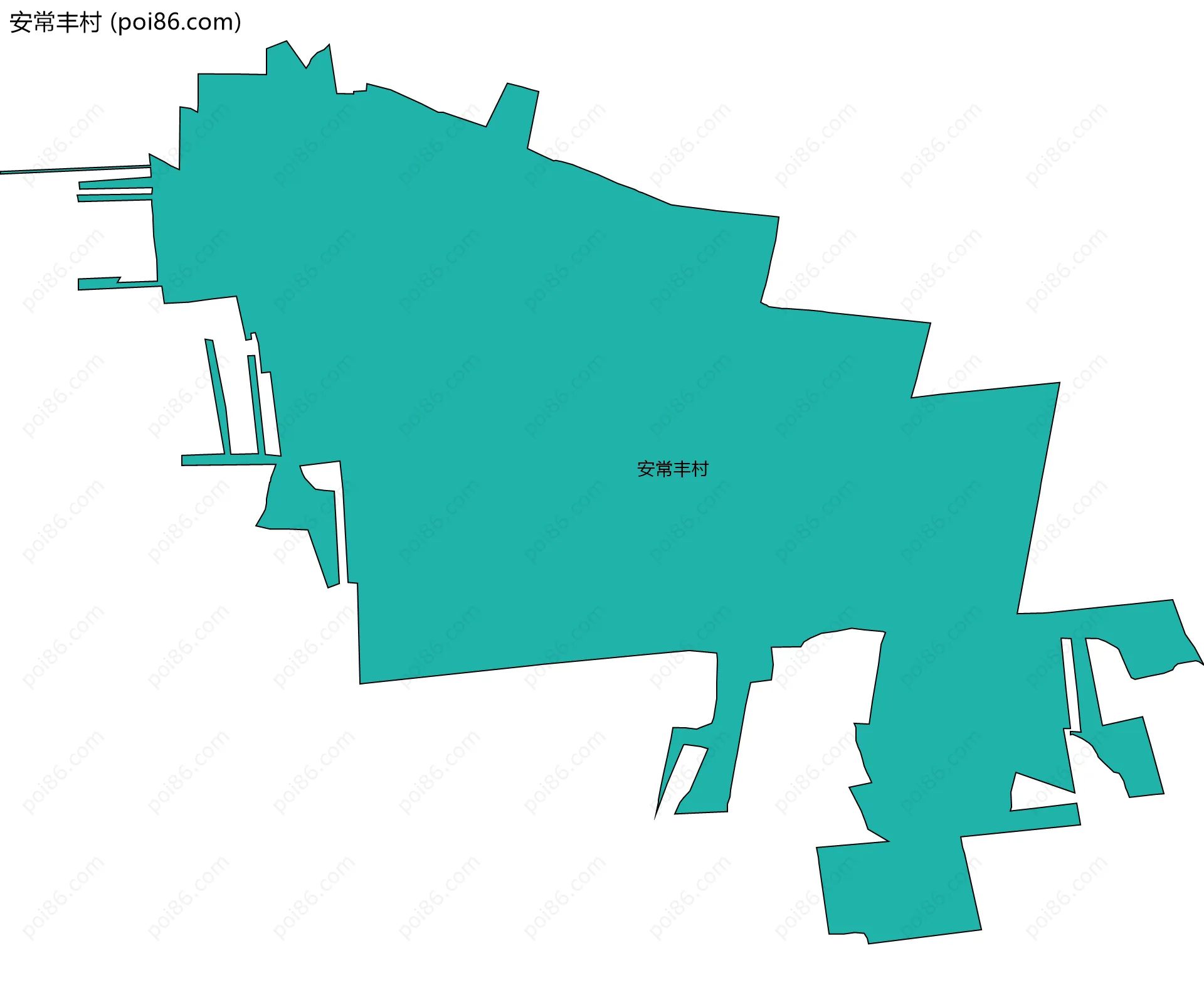 安常丰村边界地图