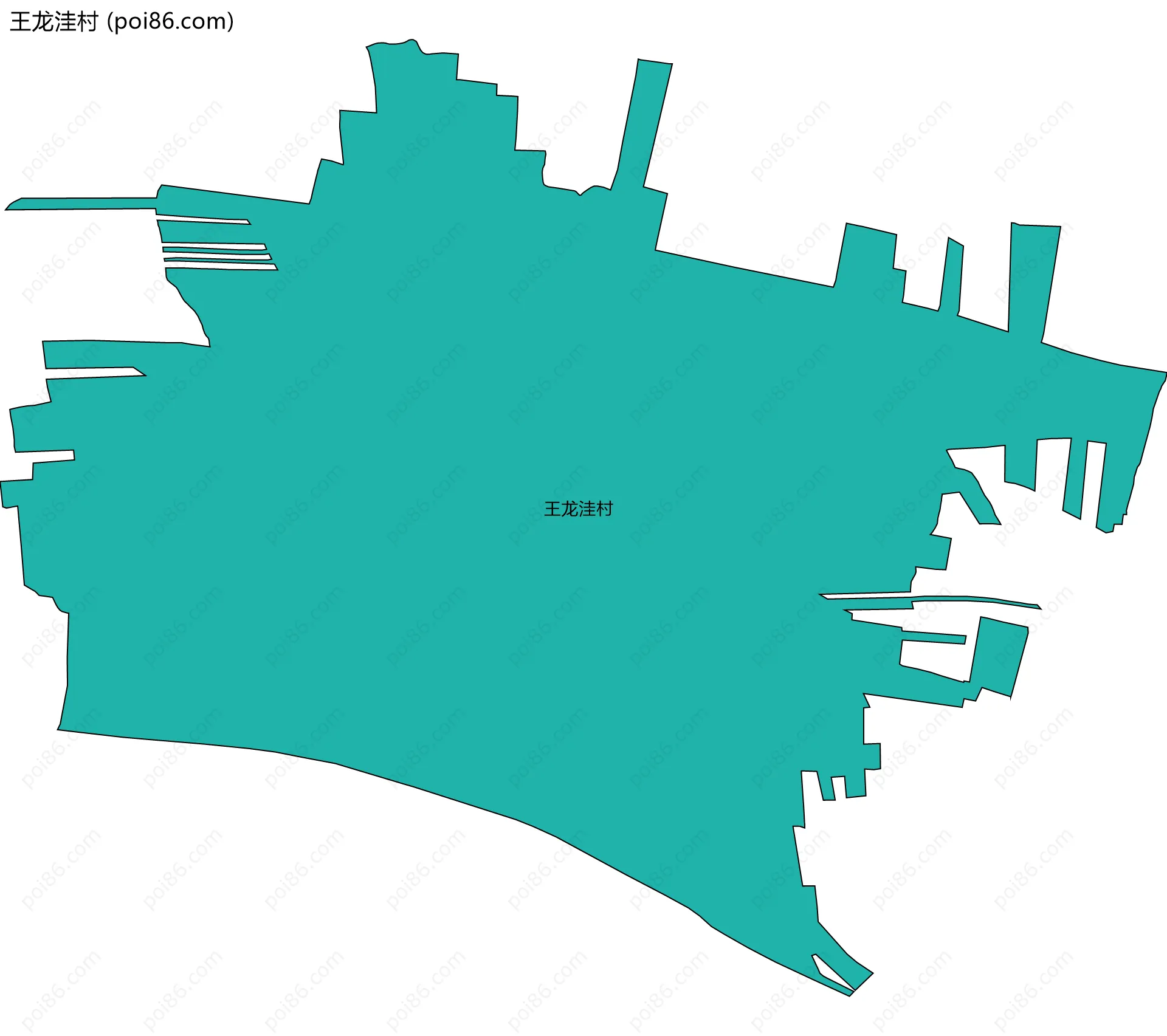 王龙洼村边界地图