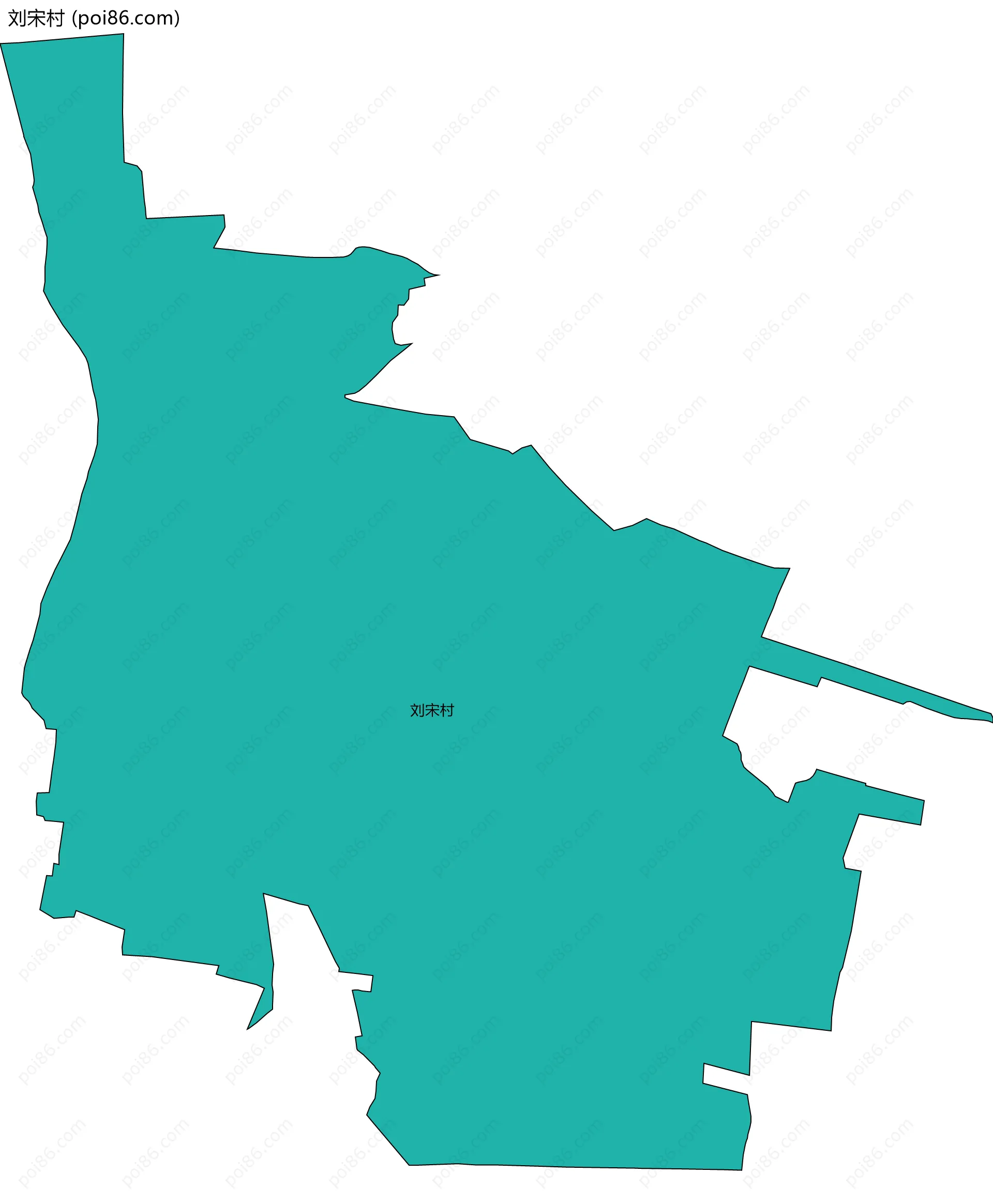 刘宋村边界地图