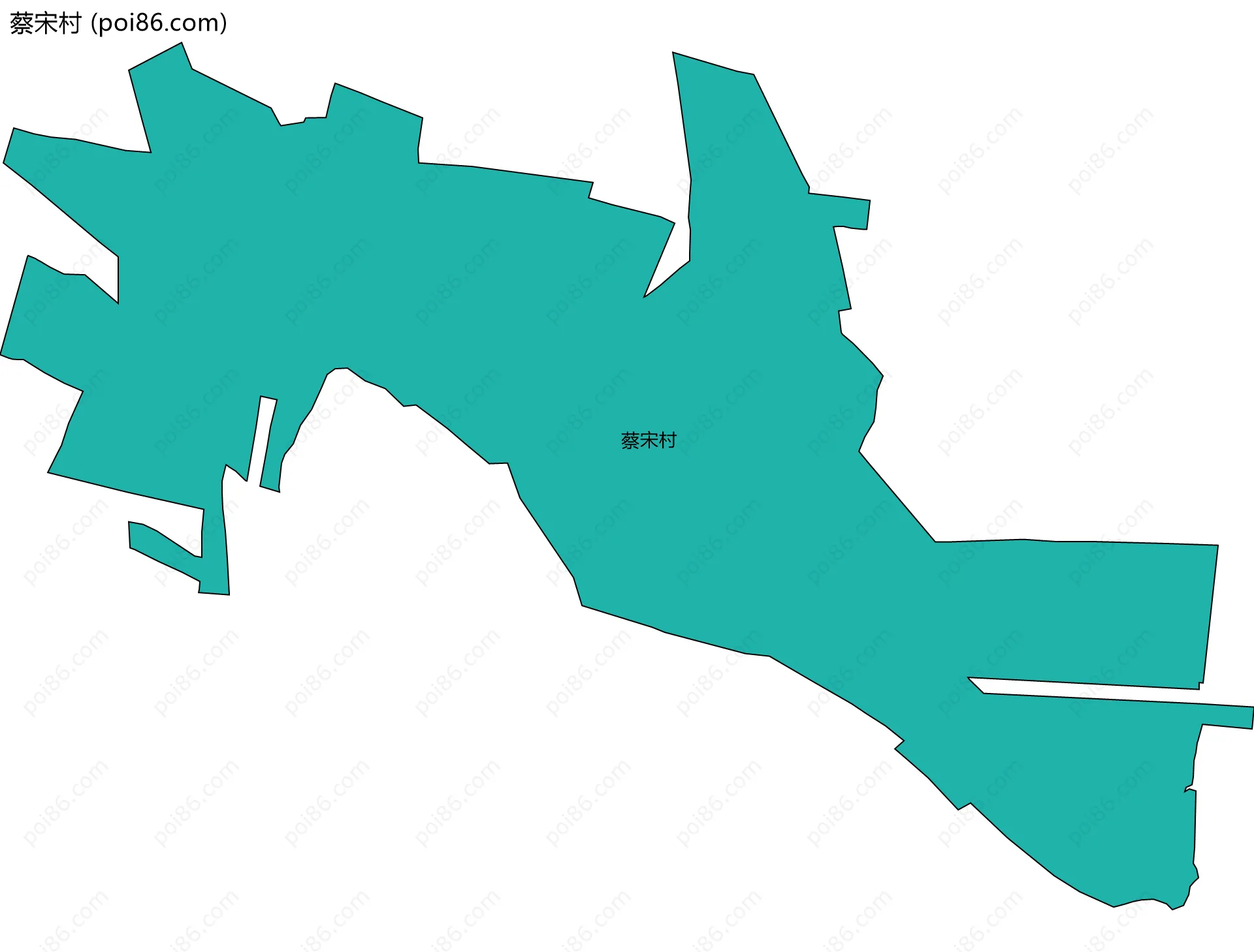 蔡宋村边界地图