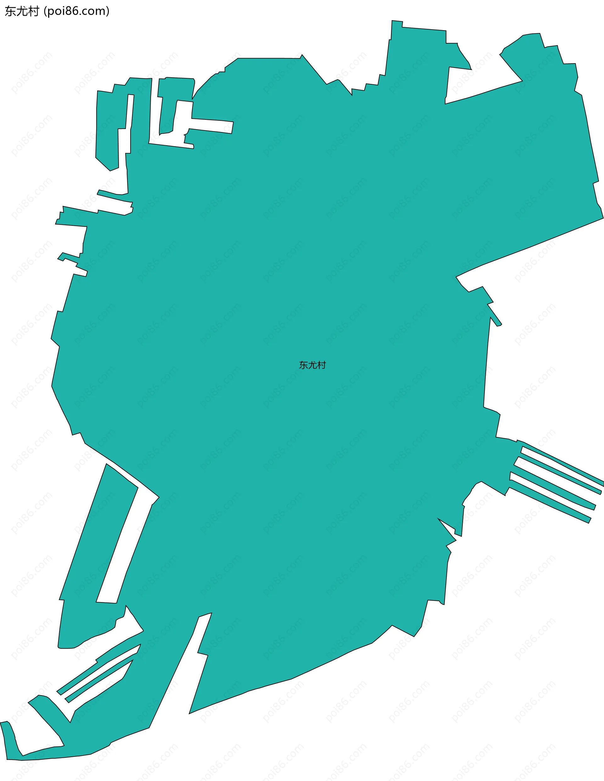 东尤村边界地图