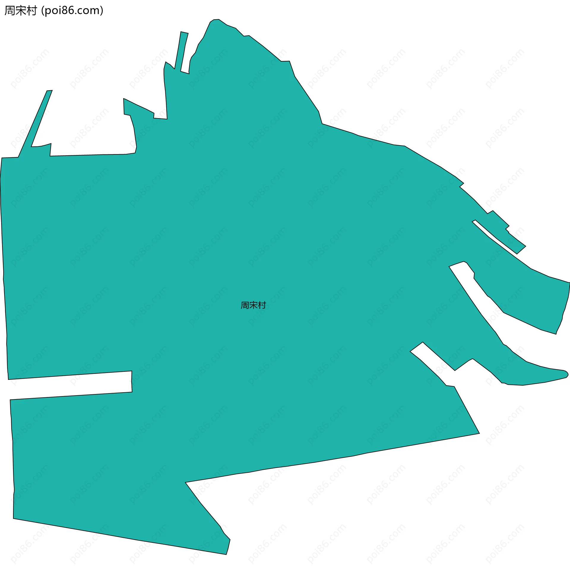 周宋村边界地图