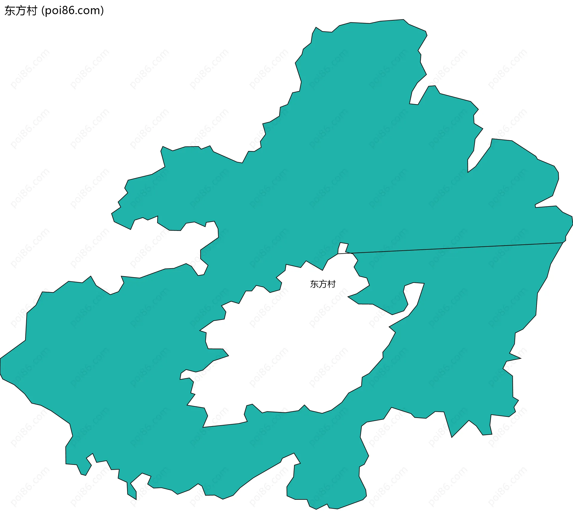 东方村边界地图