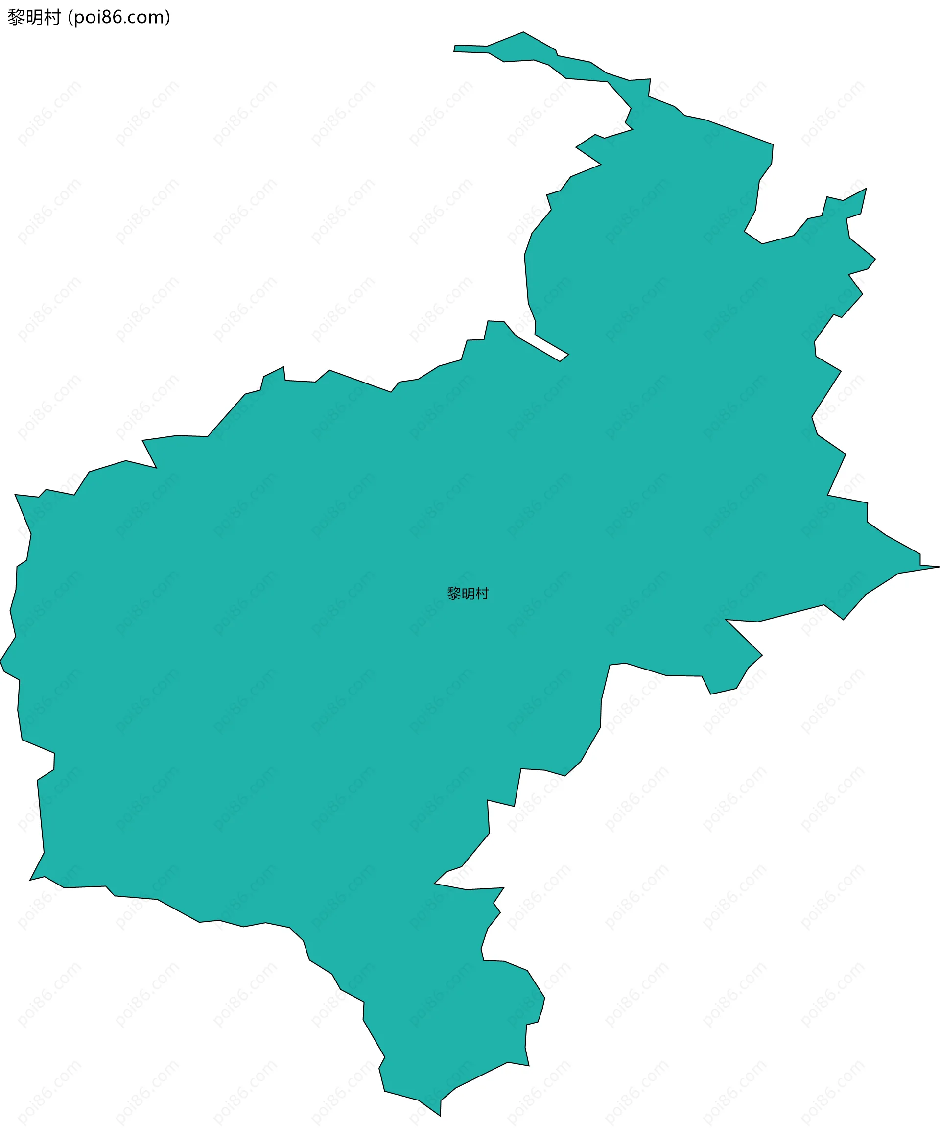 黎明村边界地图