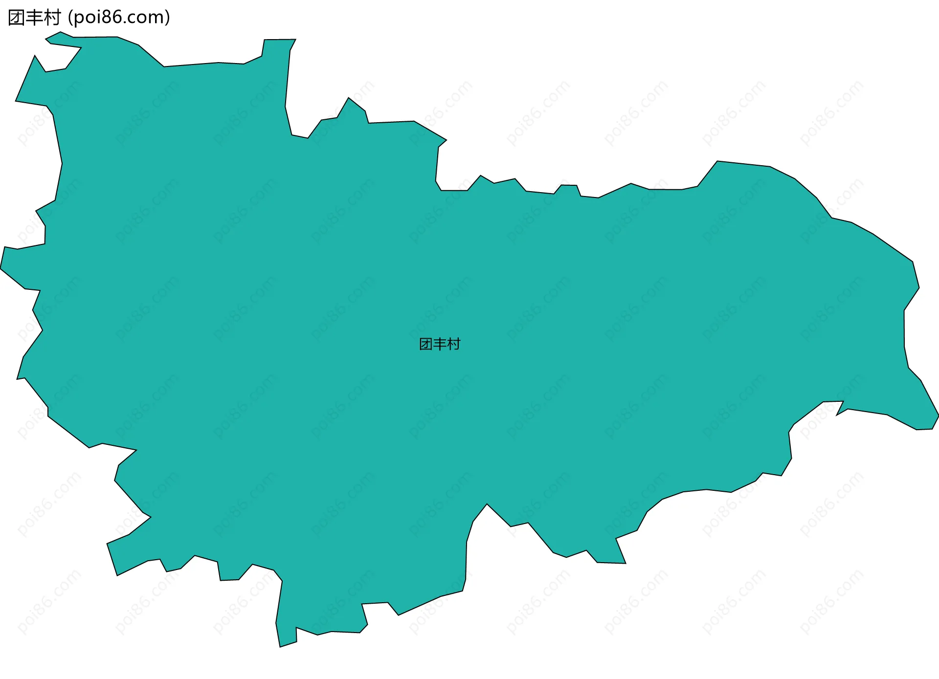 团丰村边界地图