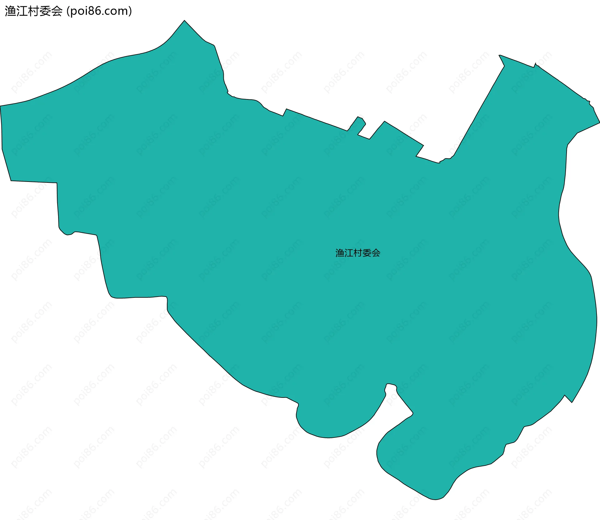 渔江村委会边界地图
