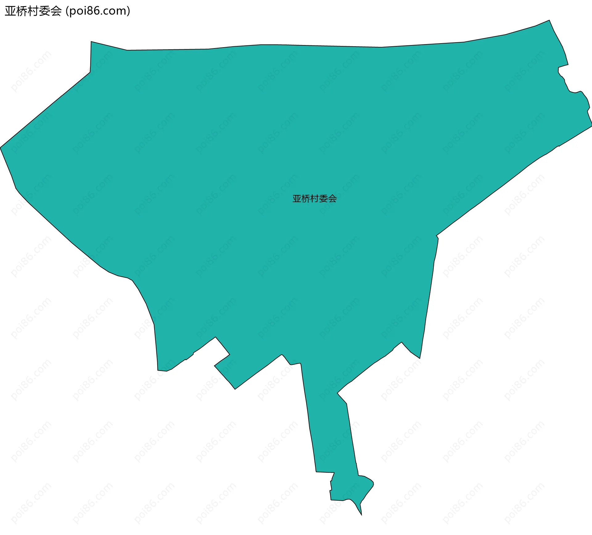 亚桥村委会边界地图