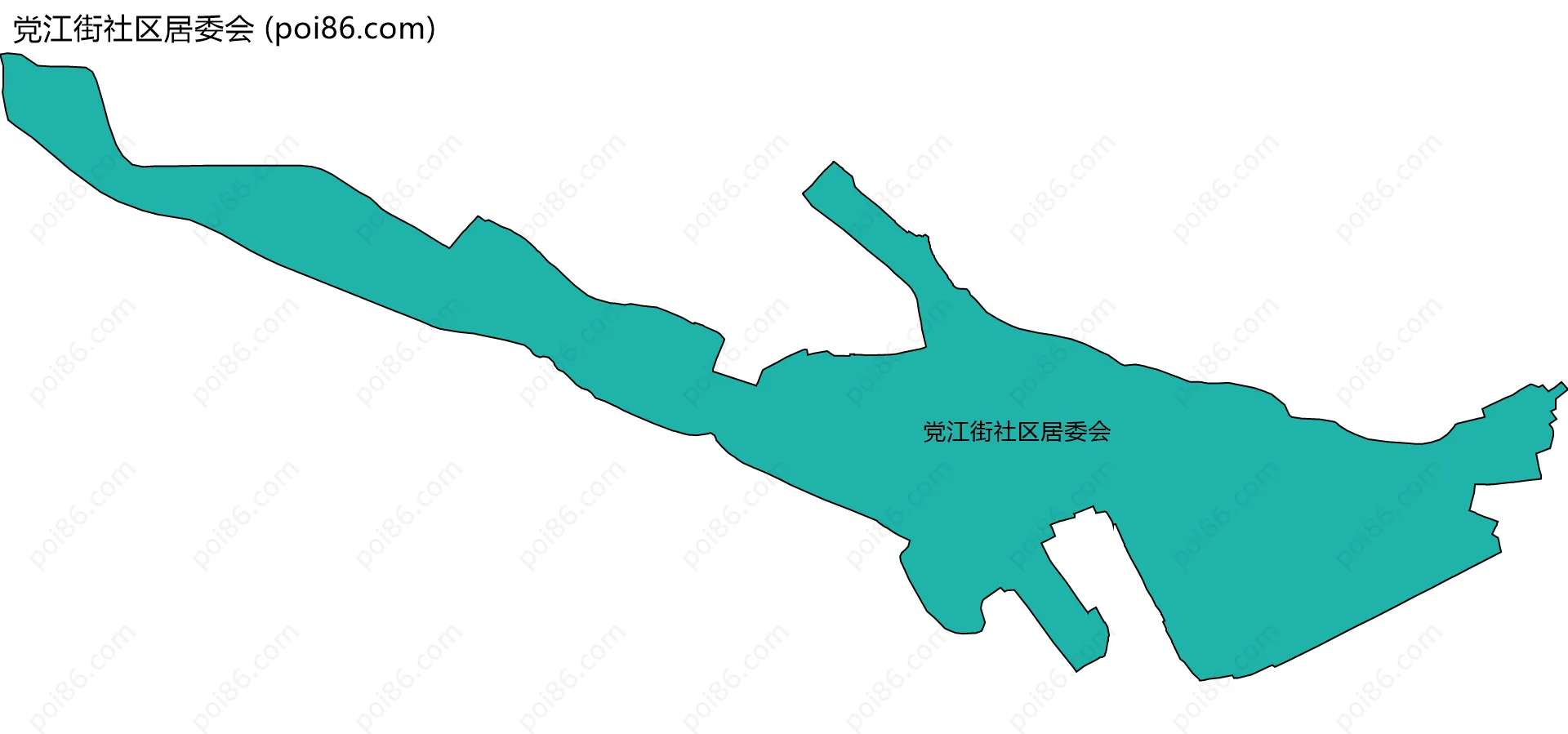 党江街社区居委会边界地图